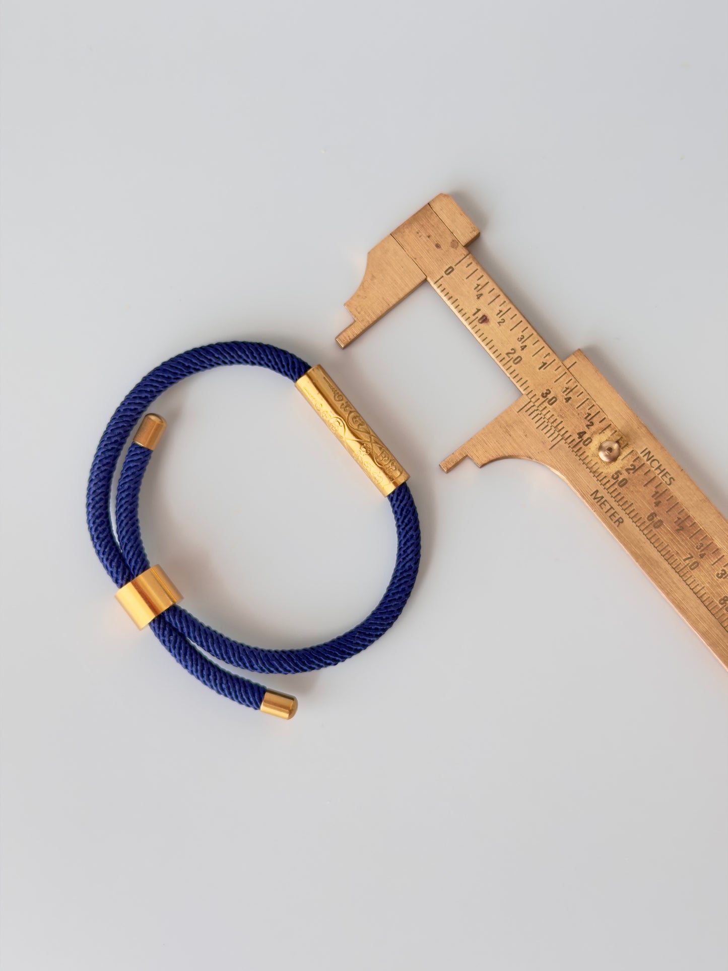 Luxe Sacred Yantra Bracelet - Navy Blue & Gold