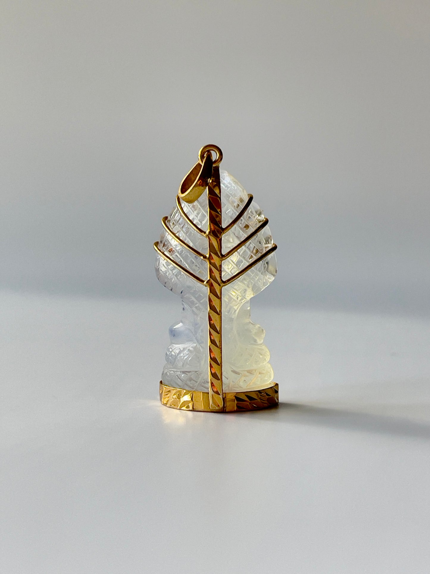 Gold Plated Clear Naga Buddha #273