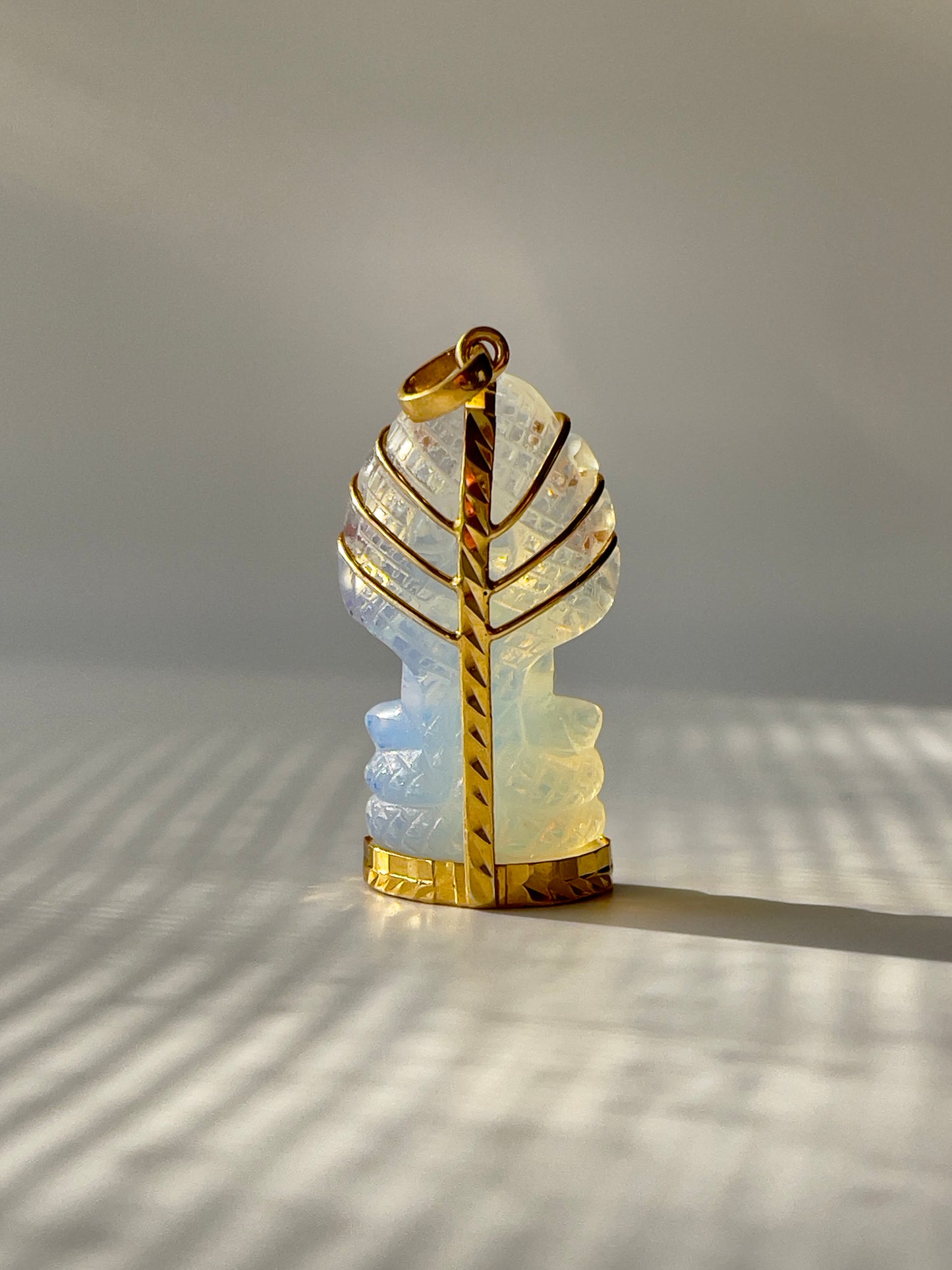 Gold Plated Clear Naga Buddha #274