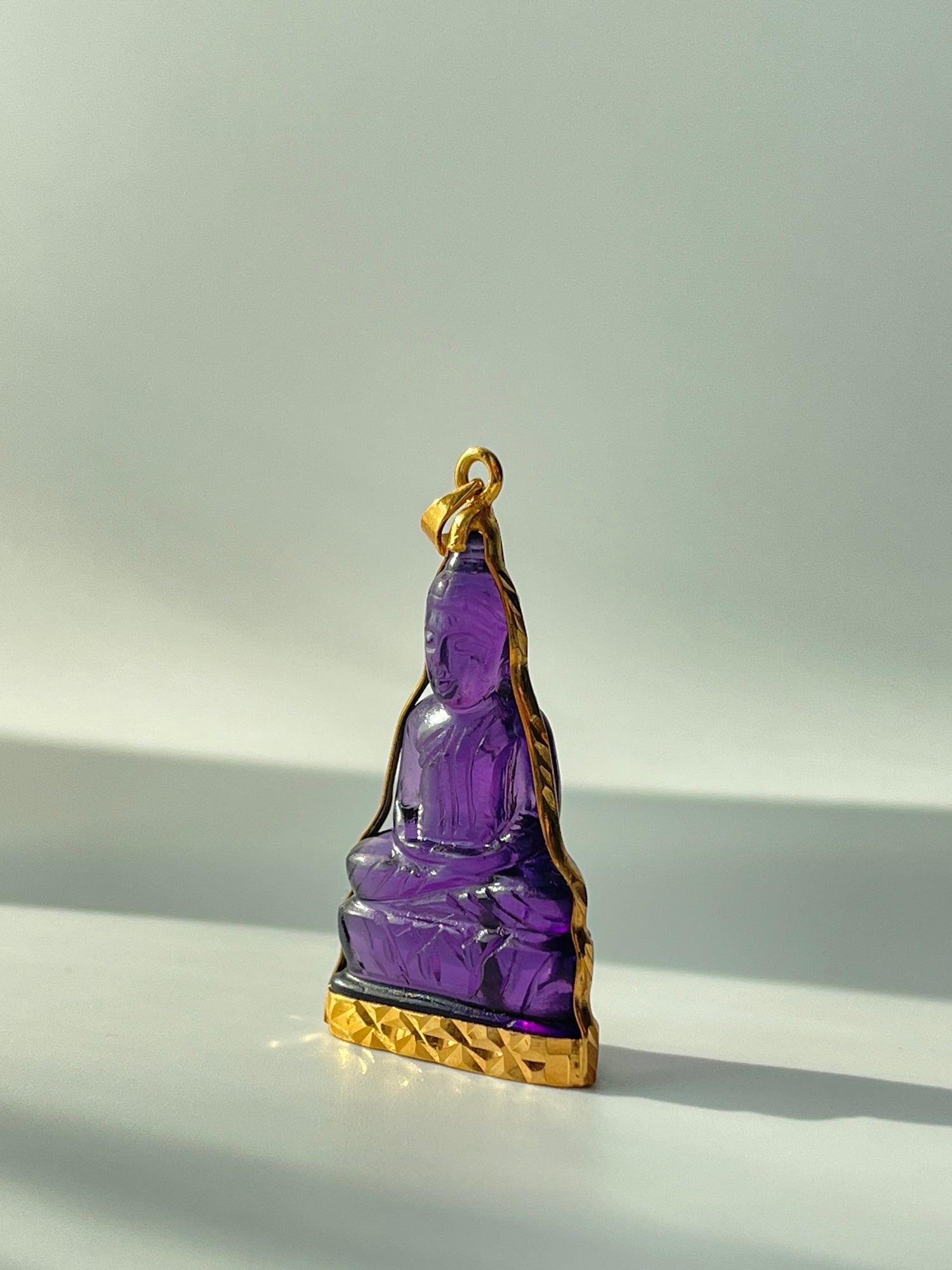 Purple Khmer Buddha Pendants