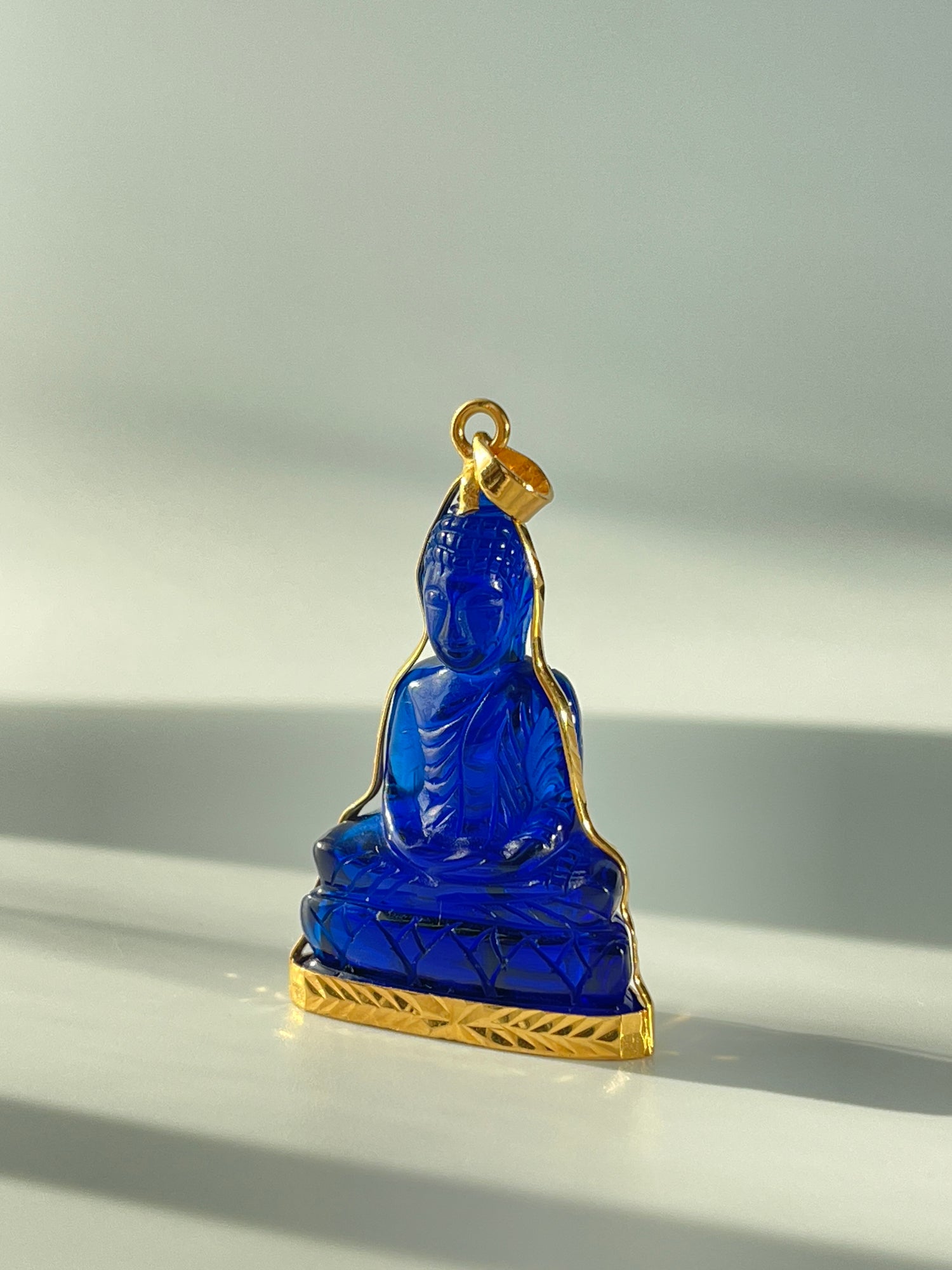 Blue Khmer Buddha Pendants