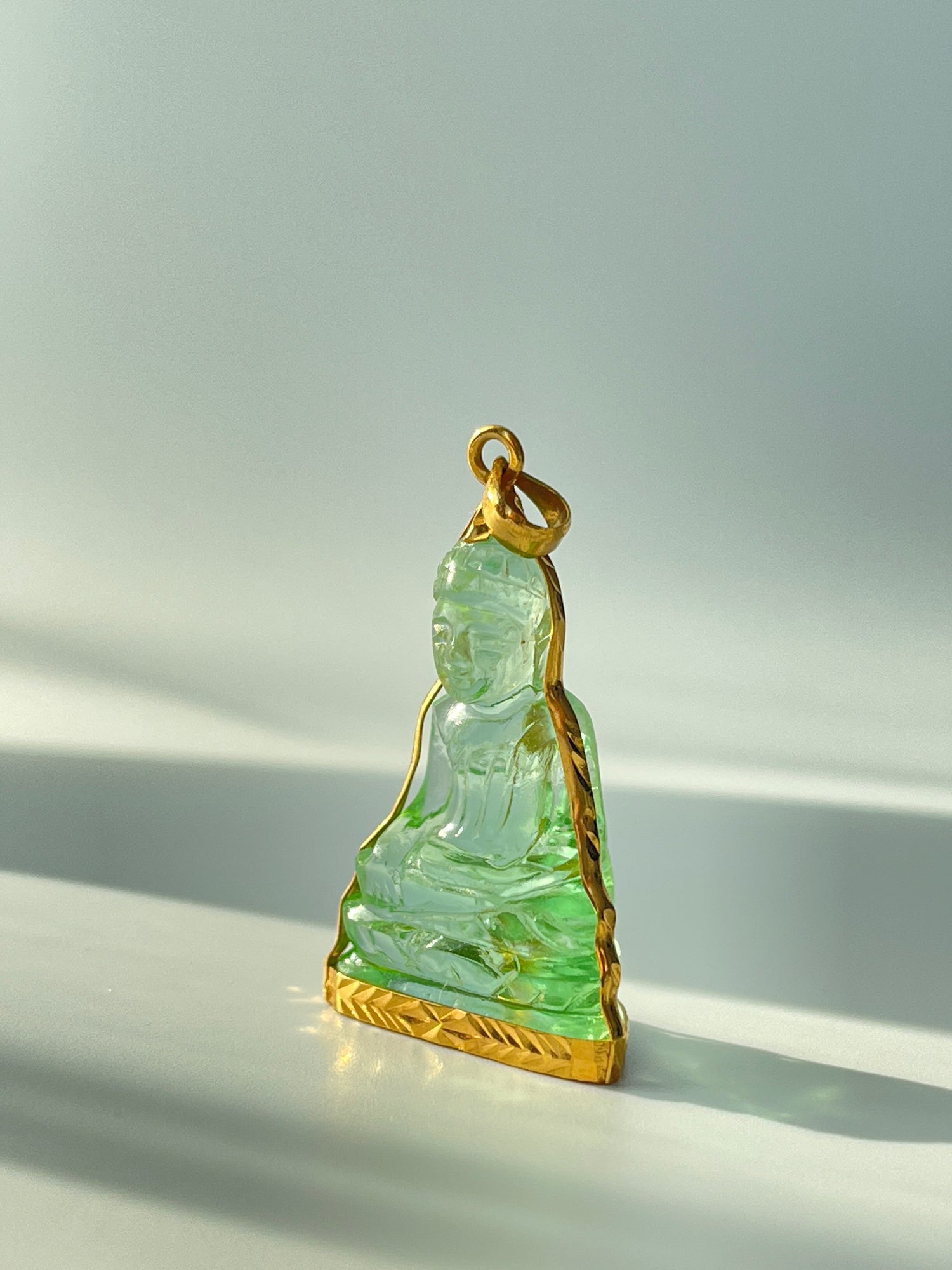 Green Khmer Buddha Pendants