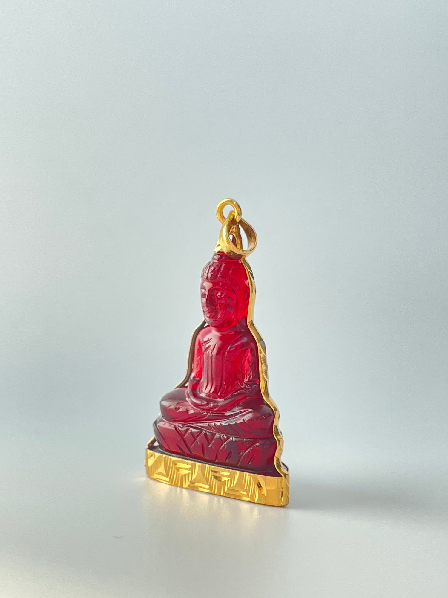 Red Khmer Buddha Pendants