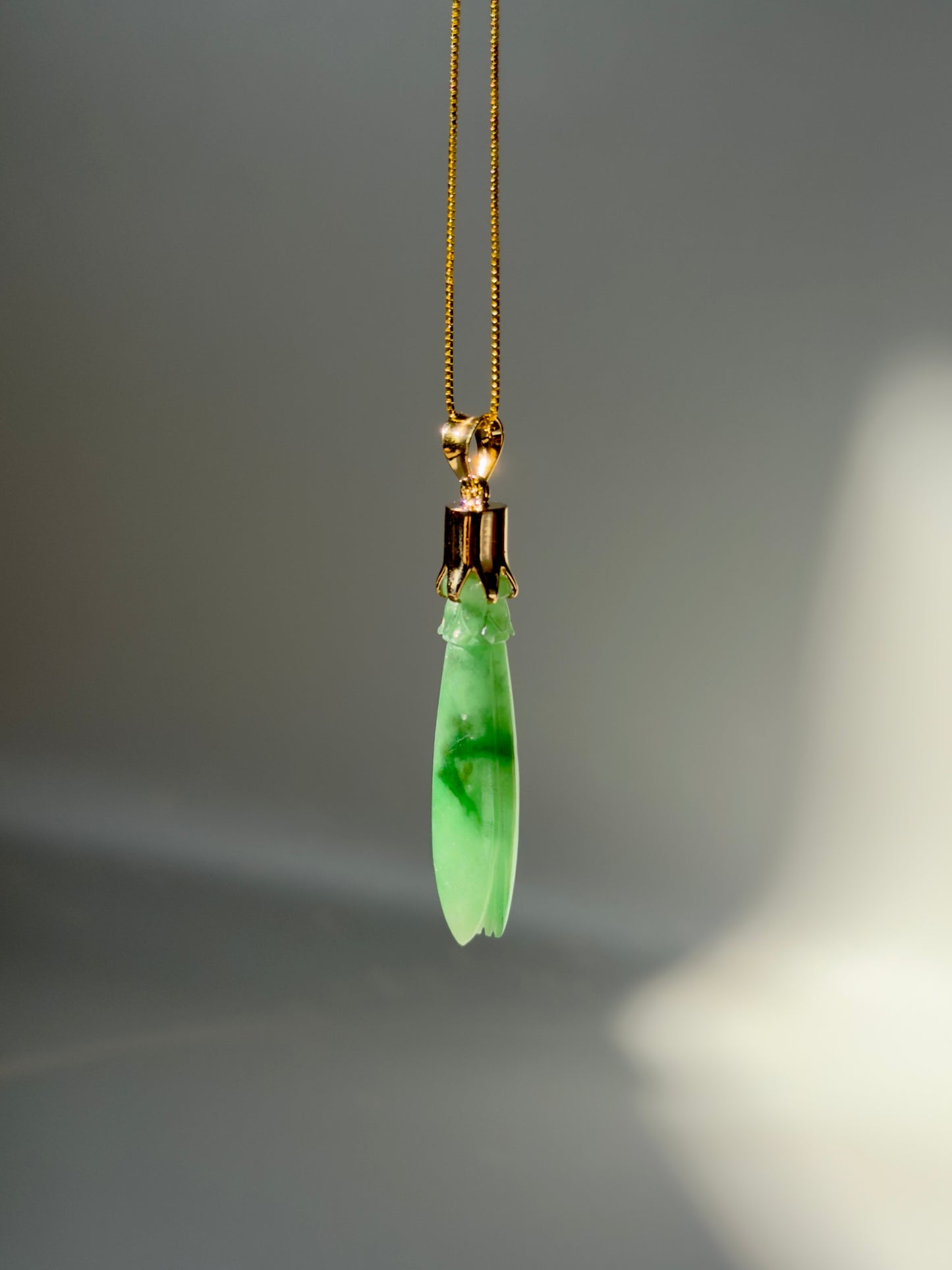 Jade Pka Champa Pendant 18k Gold #926