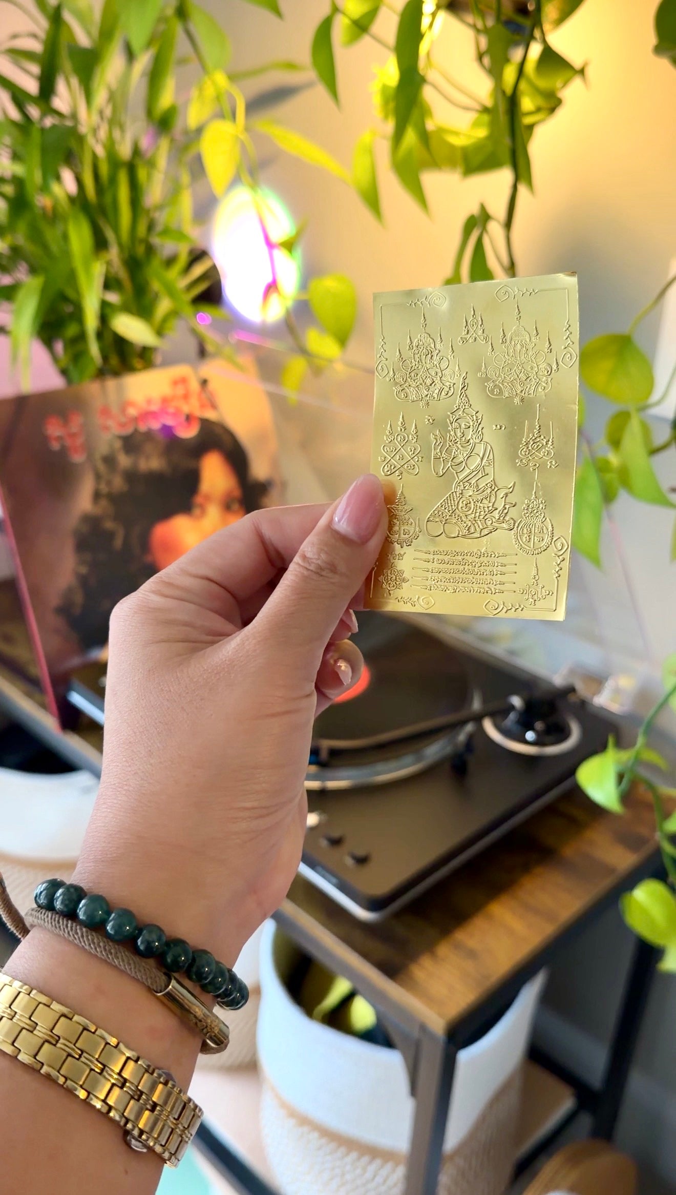 Sak Yant Gold Aluminum Sheet