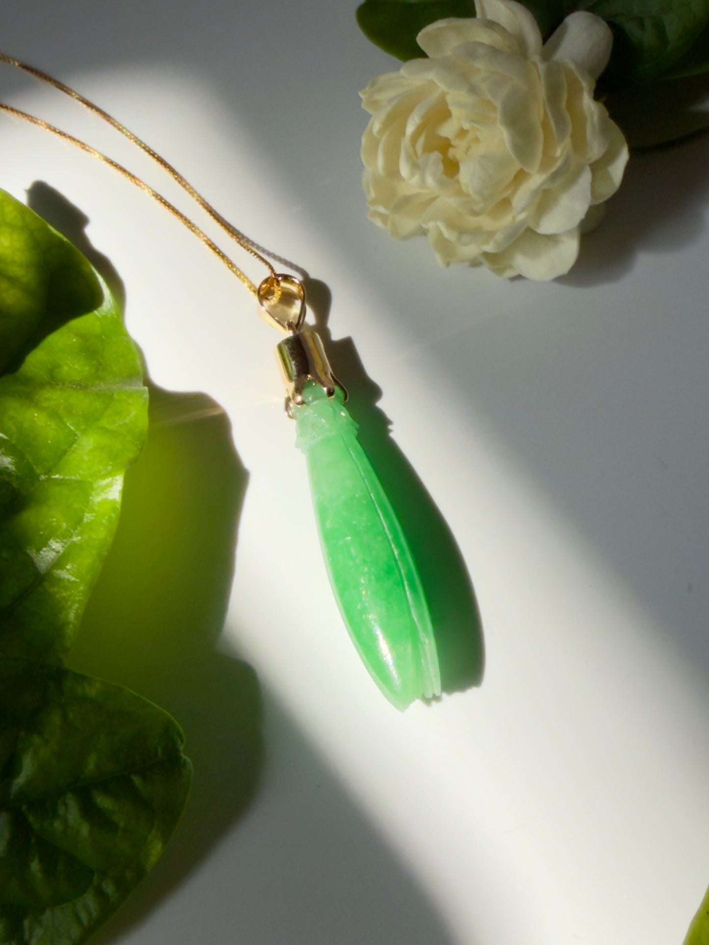 Jade Pka Champa Pendant 18k Gold #927