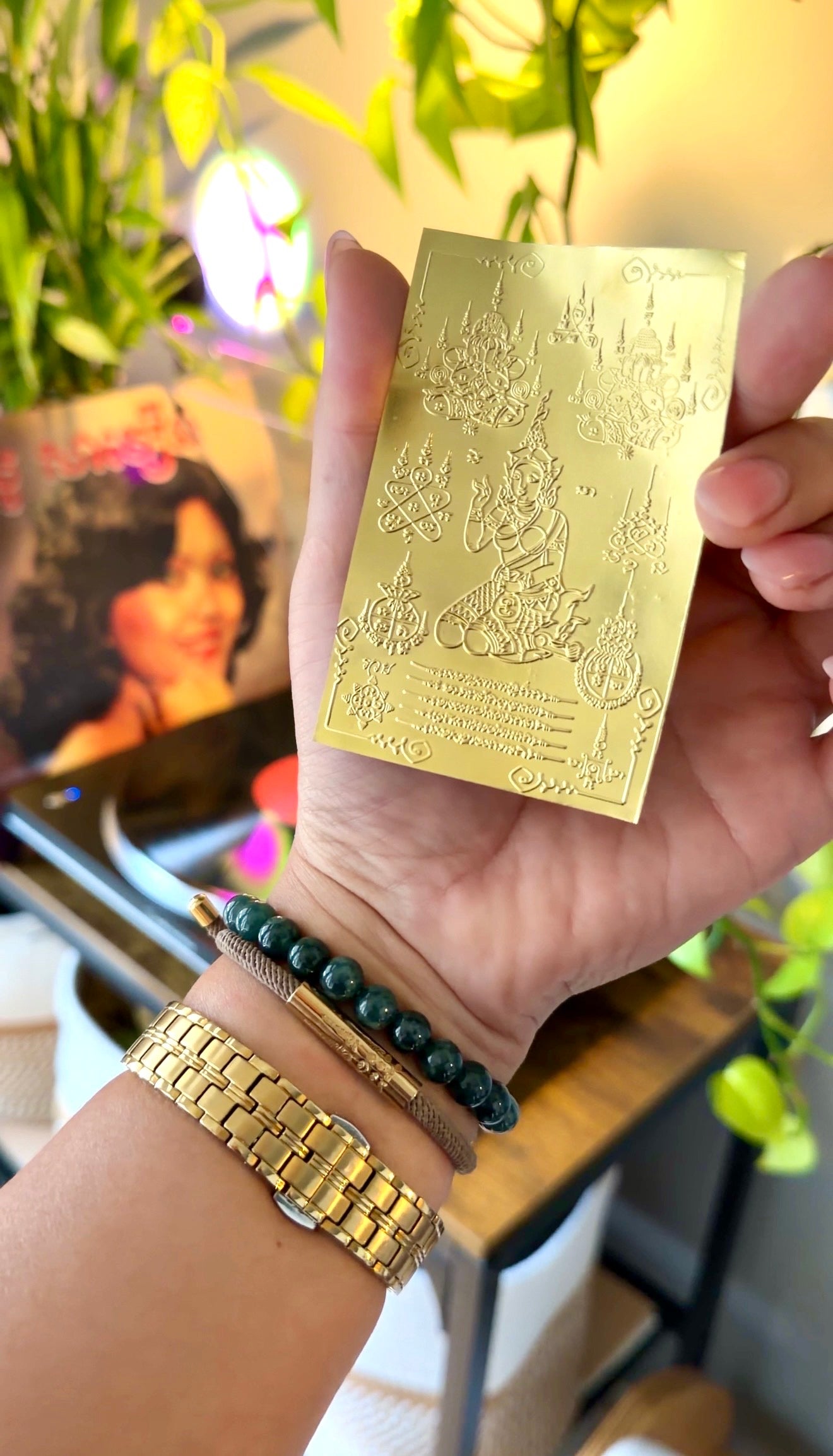 Sak Yant Gold Aluminum Sheet