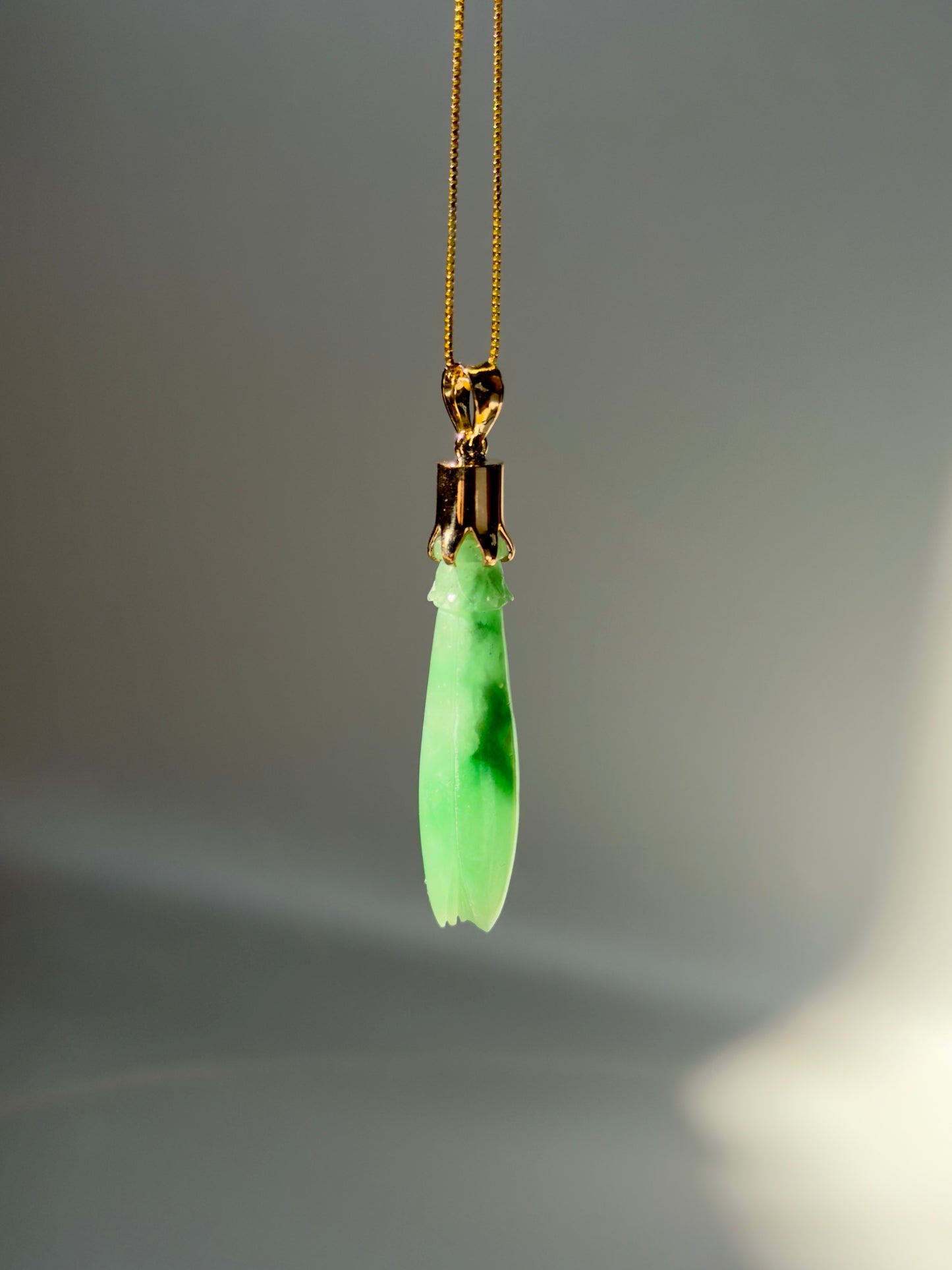 Jade Pka Champa Pendant 18k Gold #926