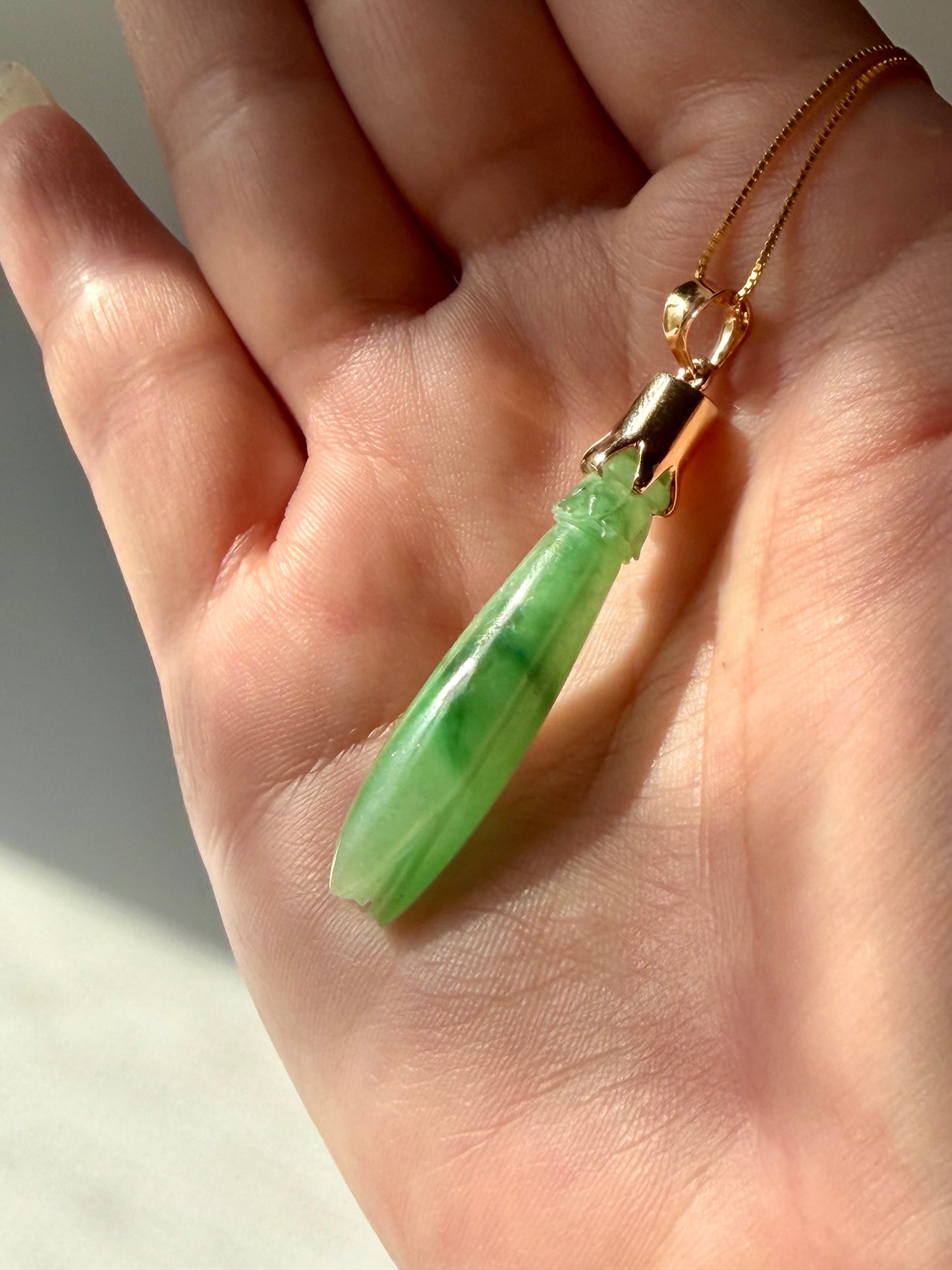 Jade Pka Champa Pendant 18k Gold #926
