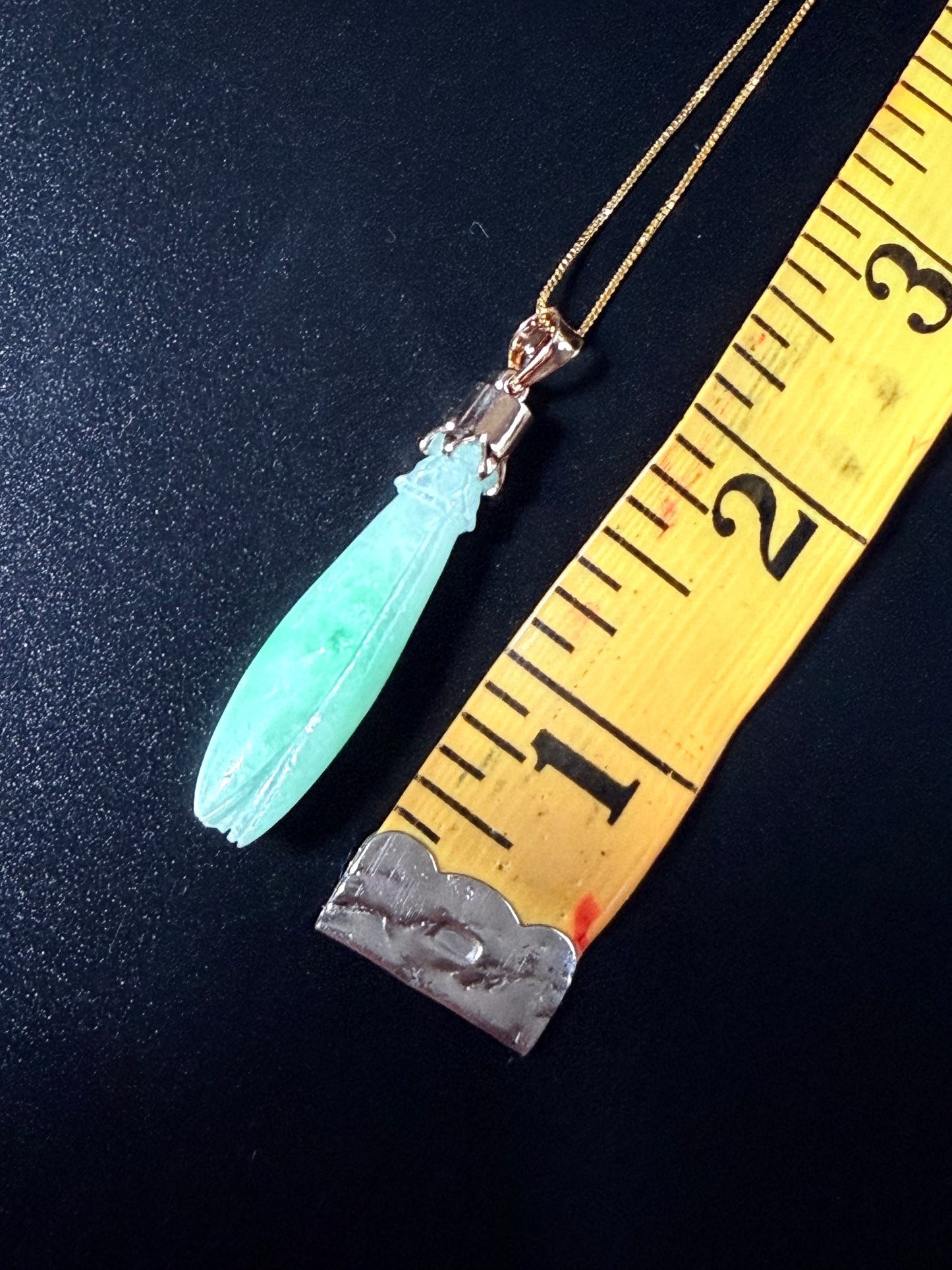 Jade Pka Champa Pendant 14k Gold #928