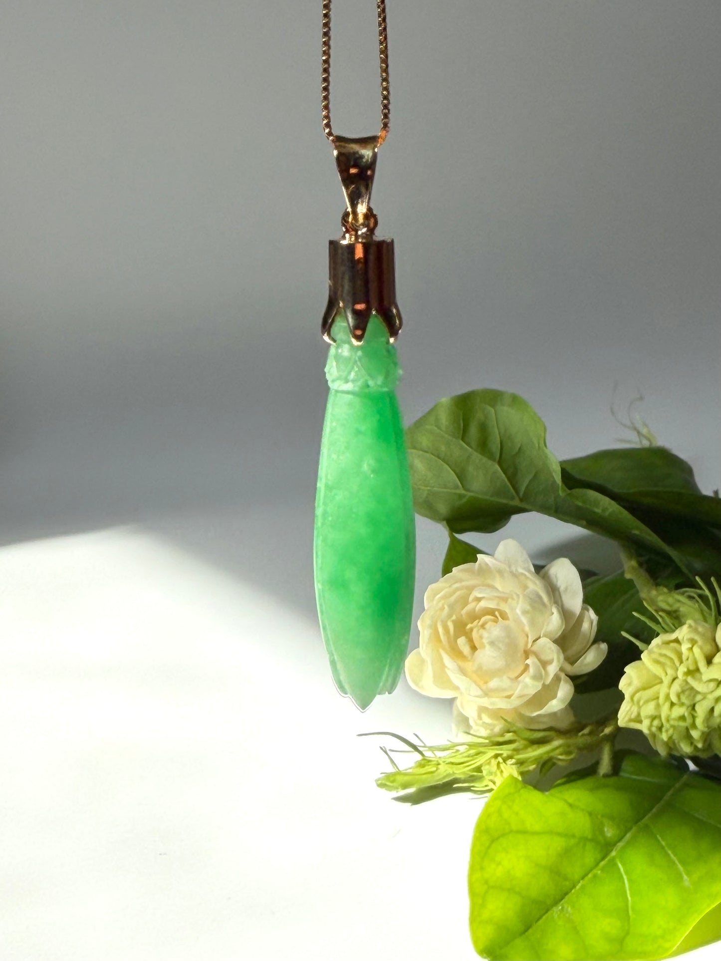 Jade Pka Champa Pendant 18k Gold #927