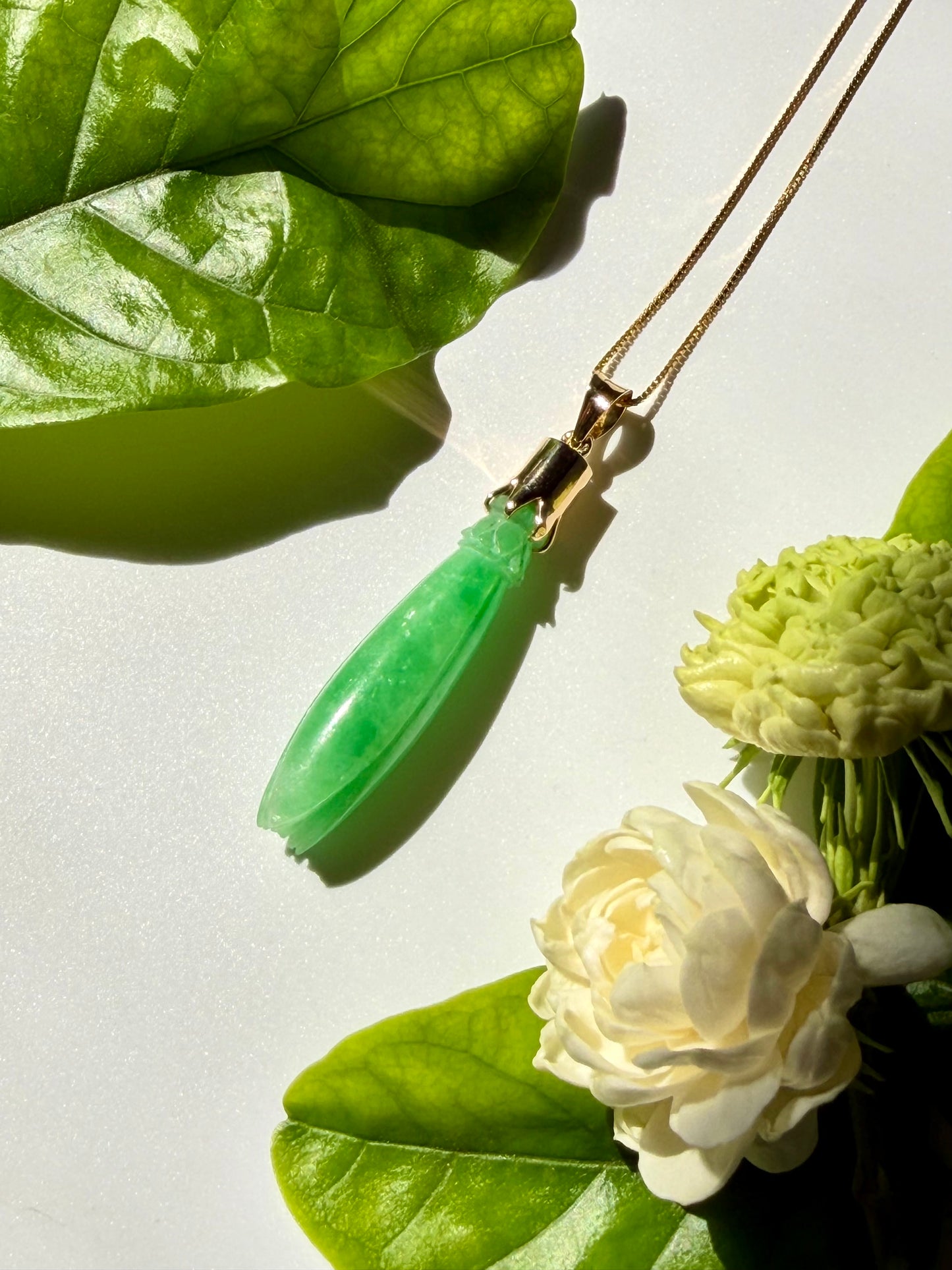 Jade Pka Champa Pendant 18k Gold #927
