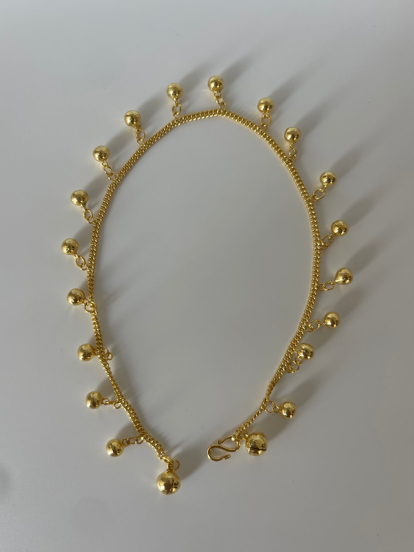 Gold Plated Bell Anklets for Adults: 9 inches