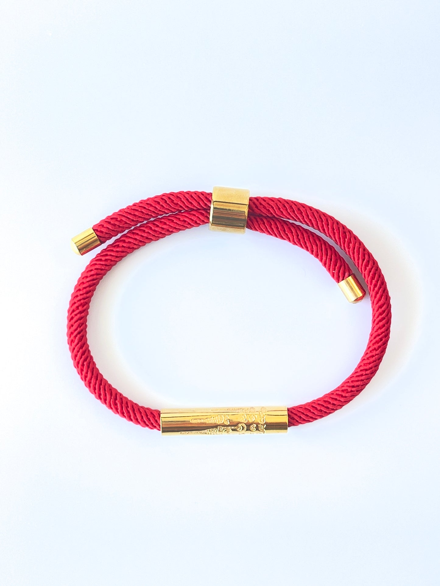 Luxe Sacred Yantra Bracelet - Phnom Penh Red & Gold