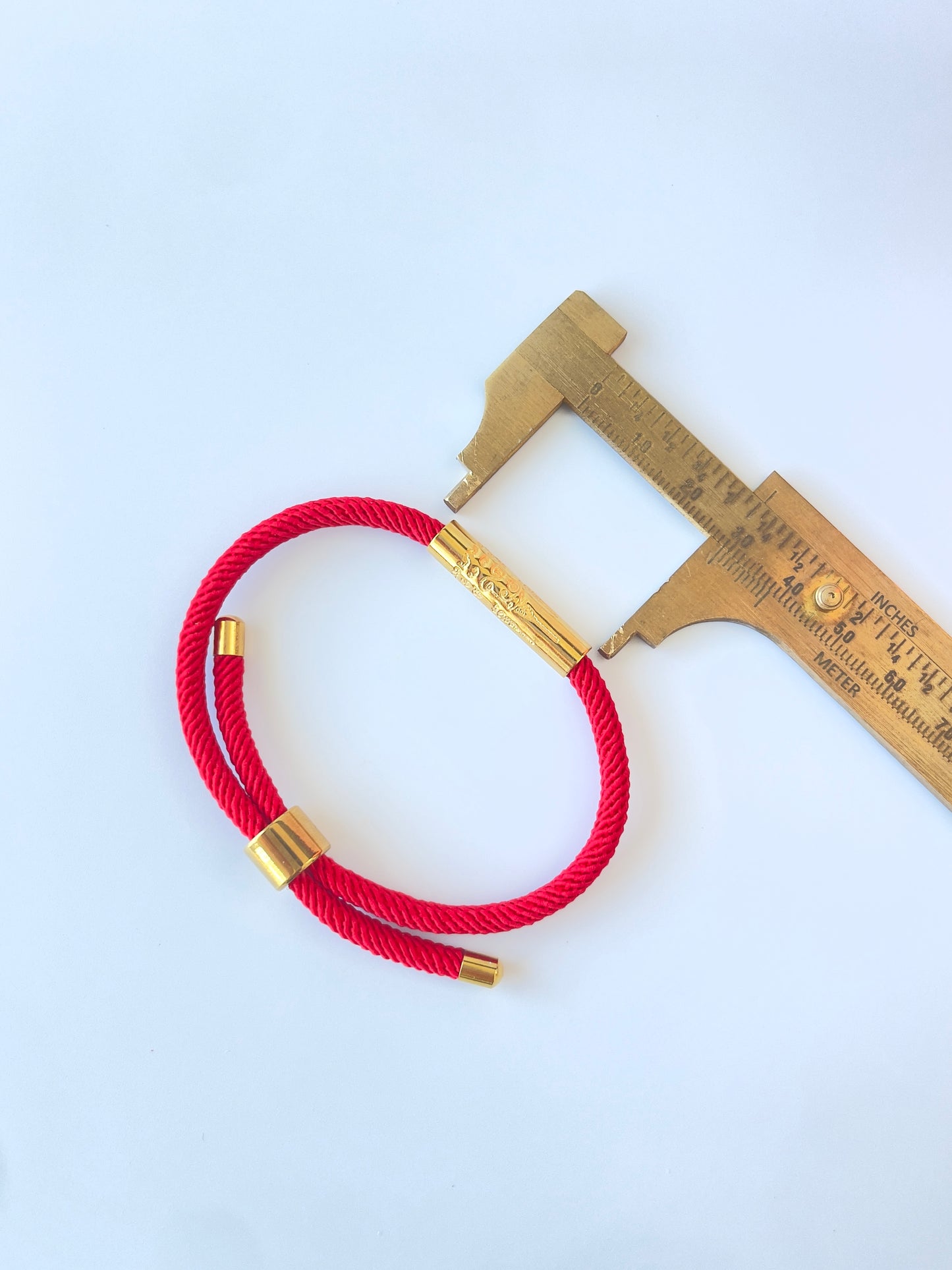 Luxe Sacred Yantra Bracelet - Phnom Penh Red & Gold