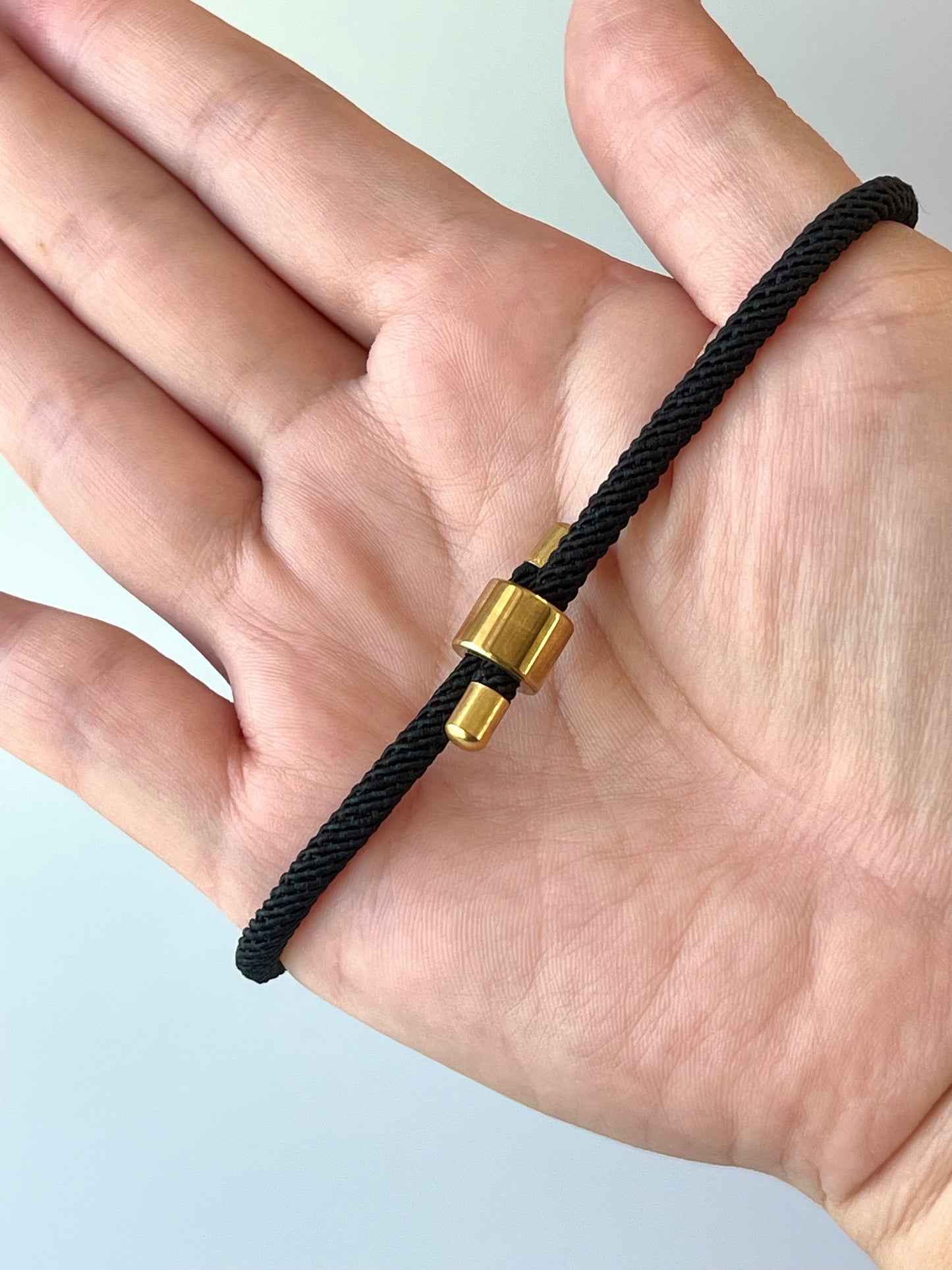 Luxe Sacred Yantra Bracelet - Battambang Black & Gold