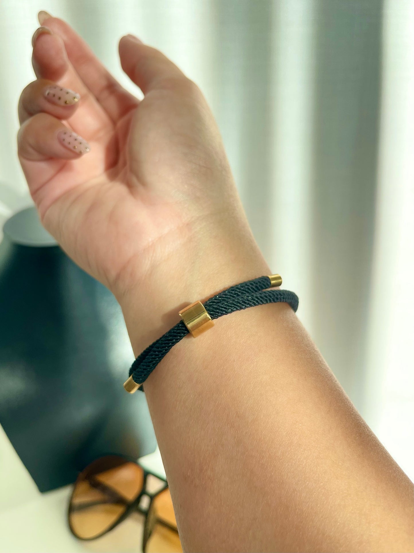 Luxe Sacred Yantra Bracelet - Battambang Black & Gold