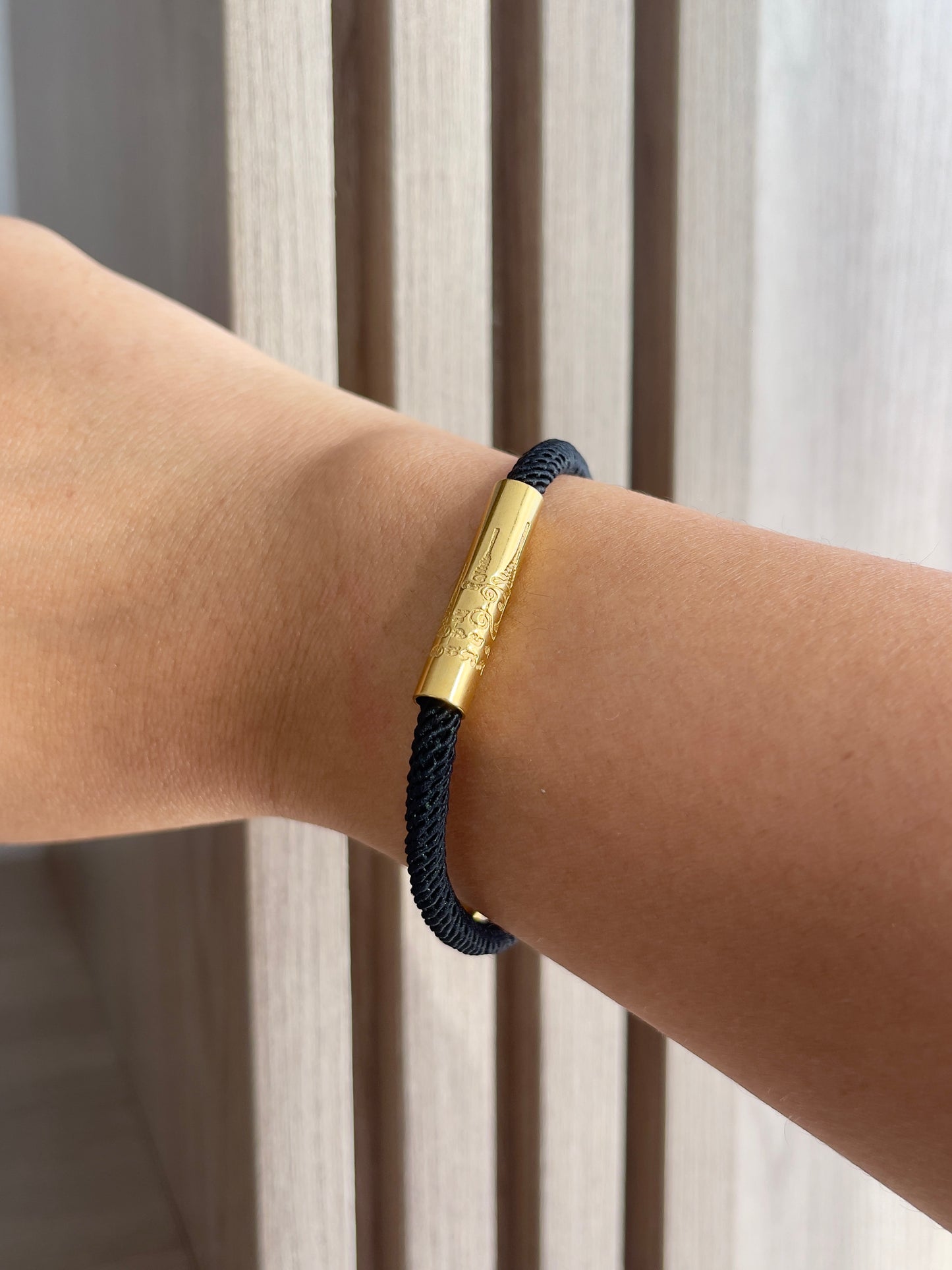 Luxe Sacred Yantra Bracelet - Battambang Black & Gold