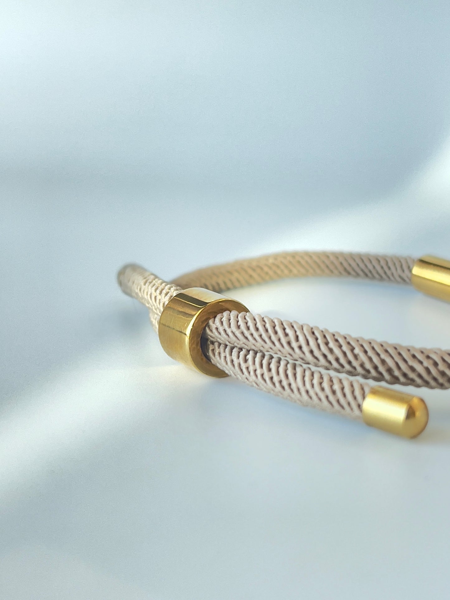 Luxe Sacred Yantra Bracelet - Angkor Sandstone Beige & Gold