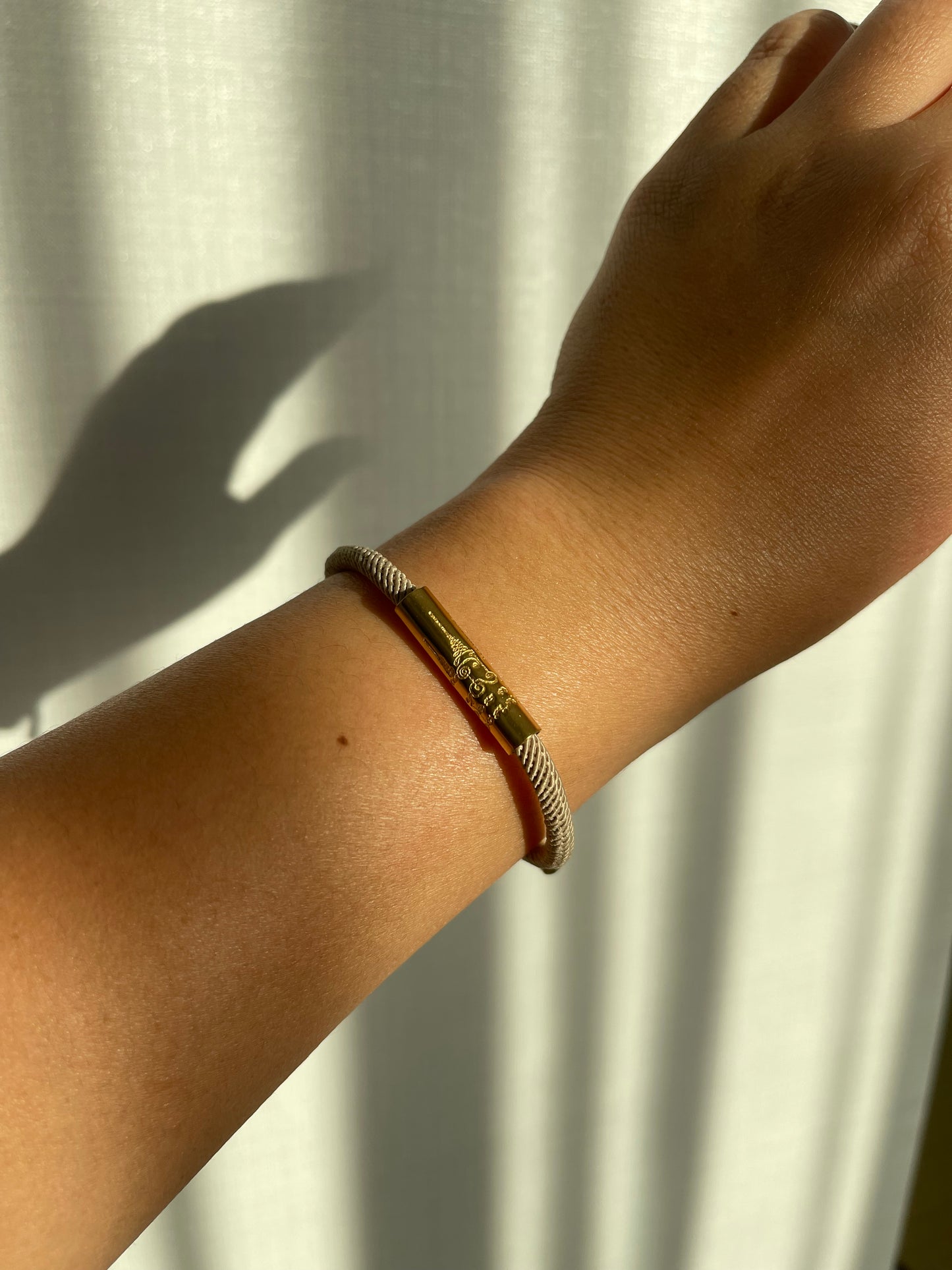 Luxe Sacred Yantra Bracelet - Angkor Sandstone Beige & Gold