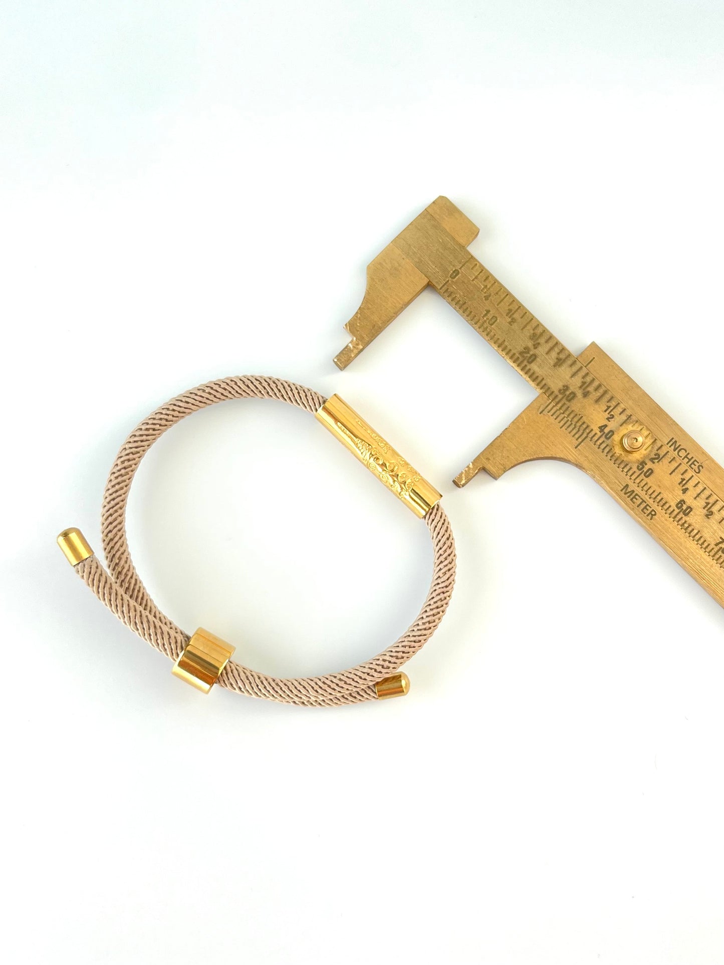 Luxe Sacred Yantra Bracelet - Angkor Sandstone Beige & Gold