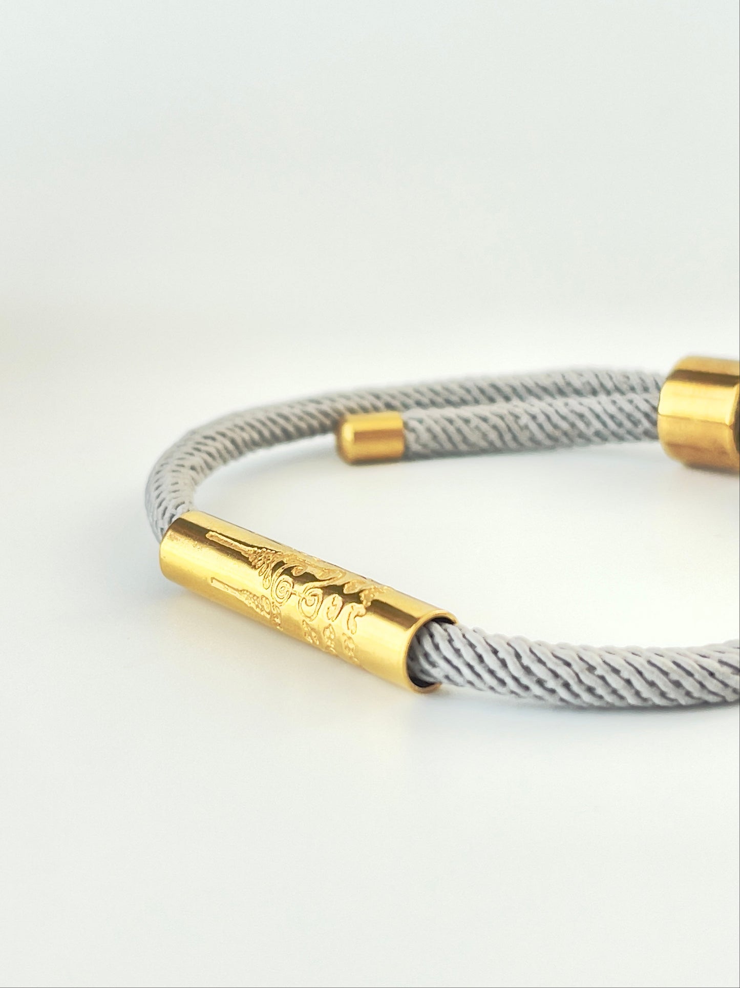 Luxe Sacred Yantra Bracelet - Monsoon Gray