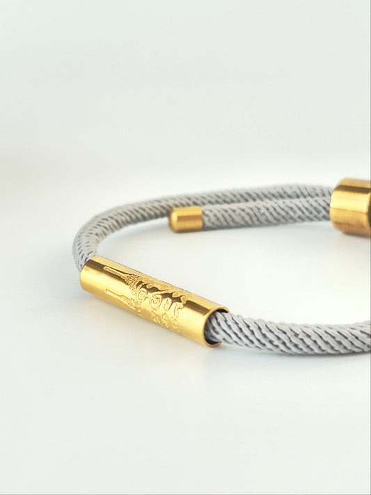 Luxe Sacred Yantra Bracelet - Monsoon Gray