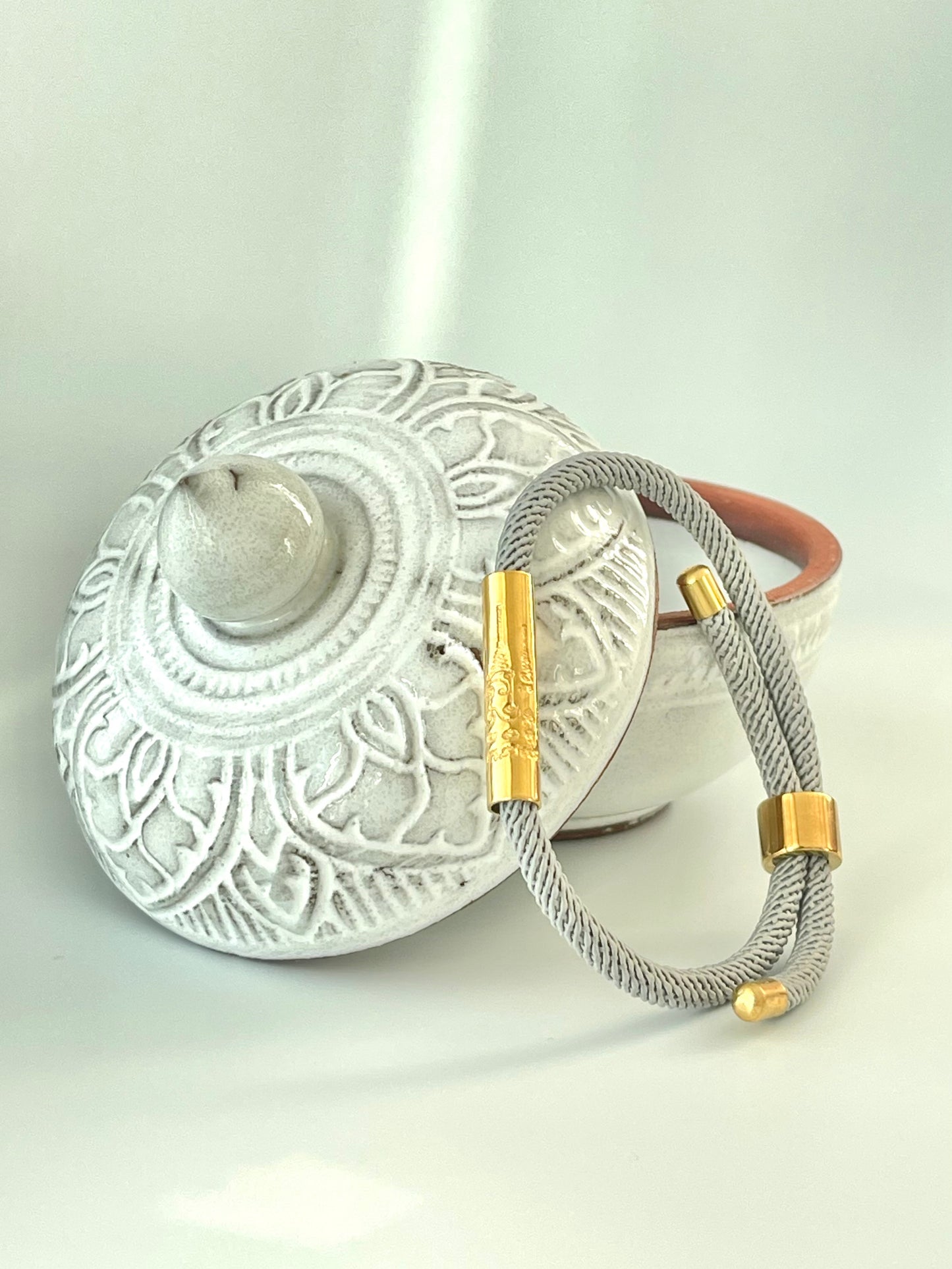 Luxe Sacred Yantra Bracelet - Monsoon Gray