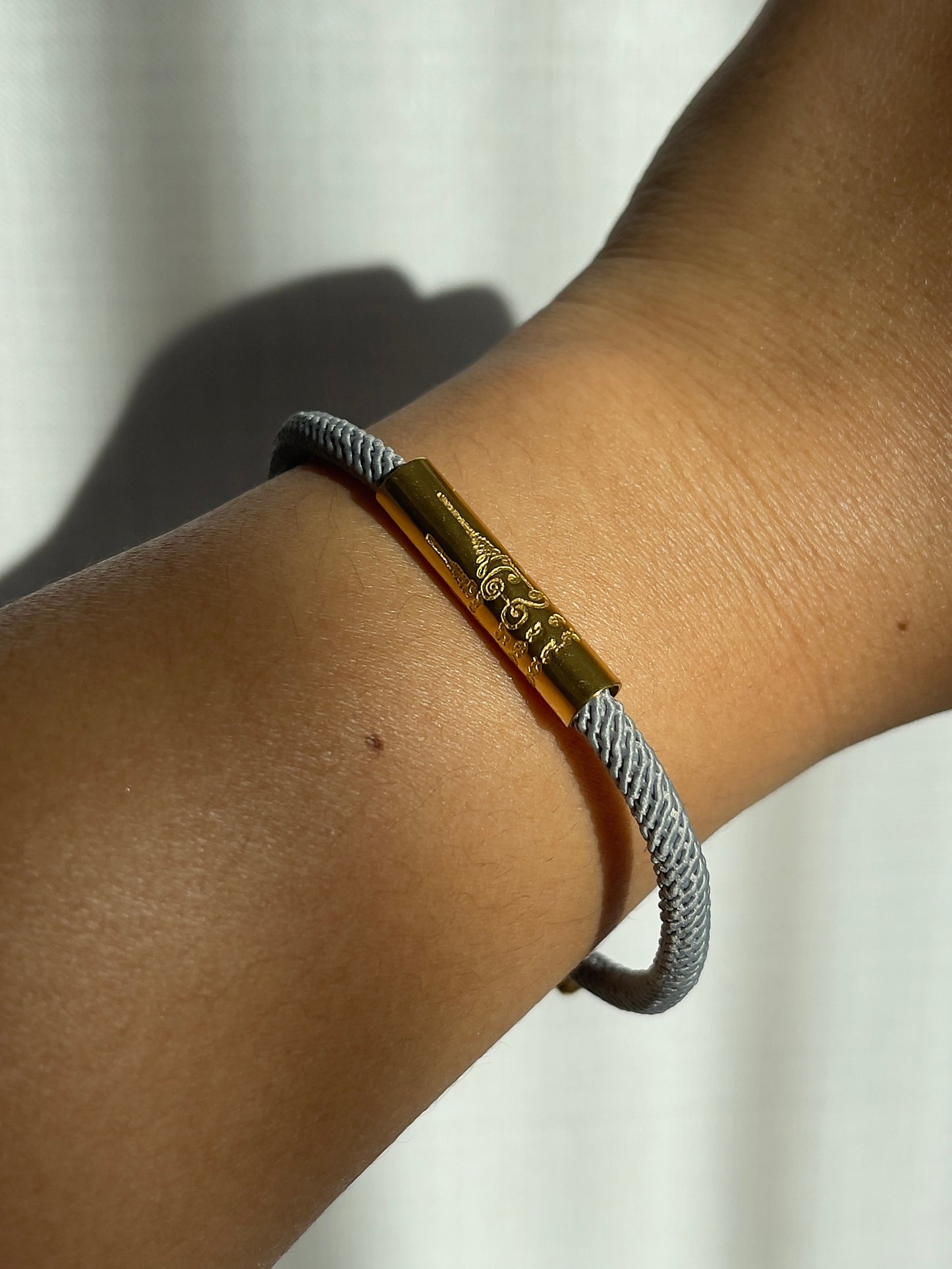 Luxe Sacred Yantra Bracelet - Monsoon Gray