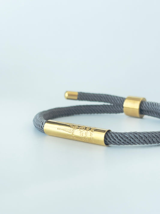 Luxe Sacred Yantra Bracelet - Khmer Granite Gray