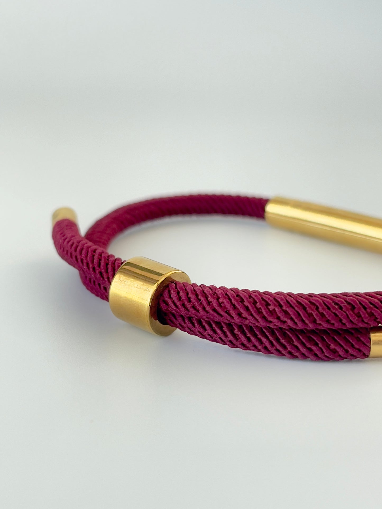Luxe Sacred Yantra Bracelet - Houl Khmer (Burgundy) & Gold