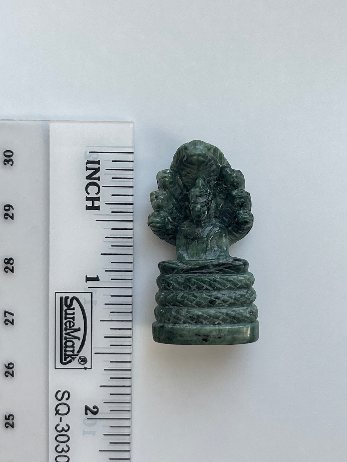 Khmer Style Green Pursat Stone Naga Buddha