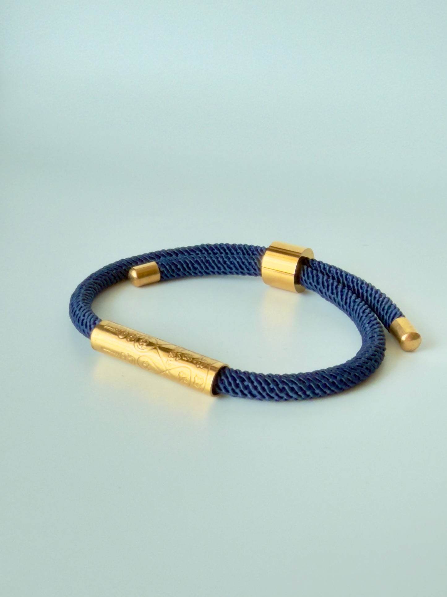 Luxe Sacred Yantra Bracelet - Navy Blue & Gold