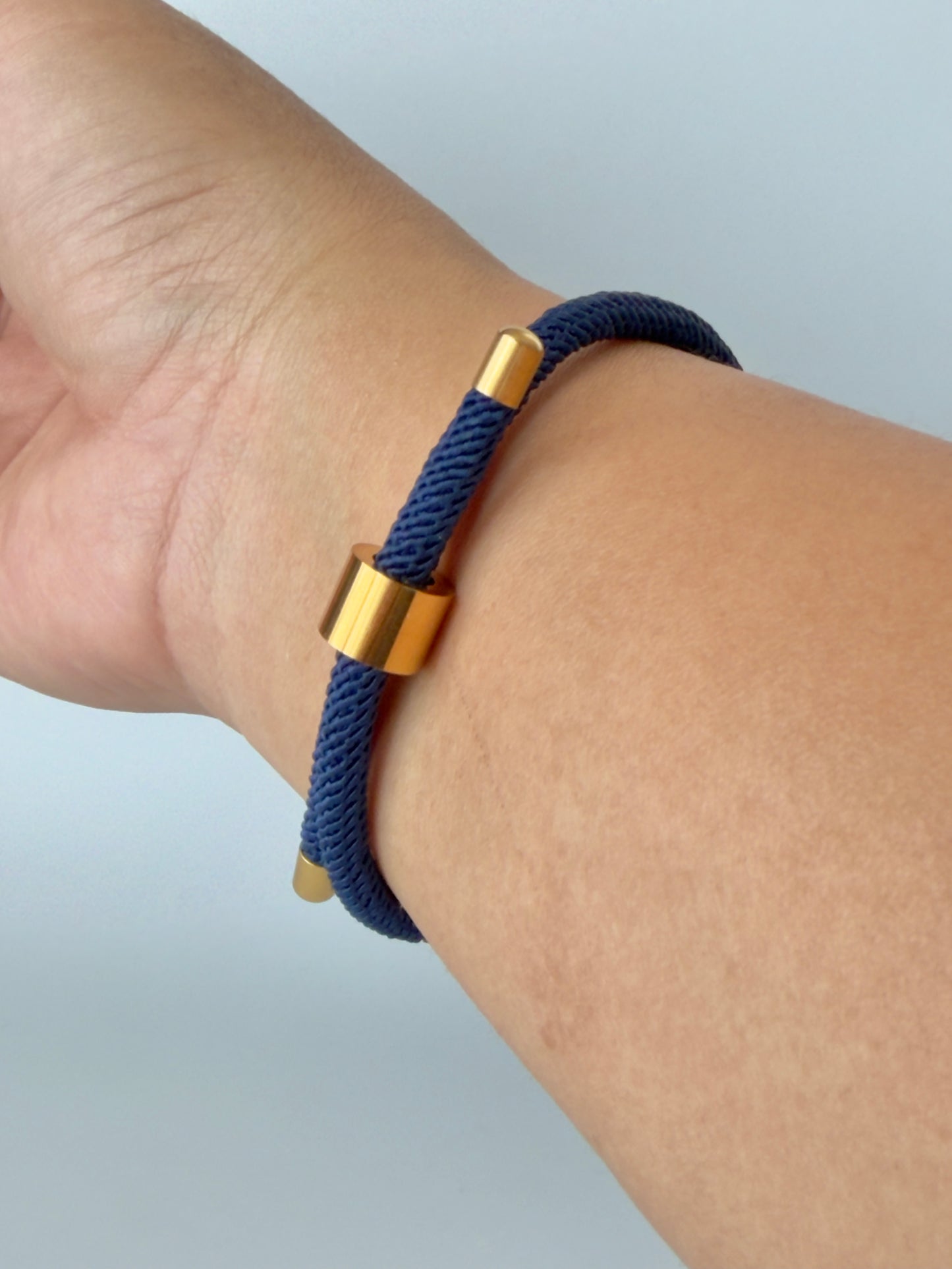 Luxe Sacred Yantra Bracelet - Navy Blue & Gold