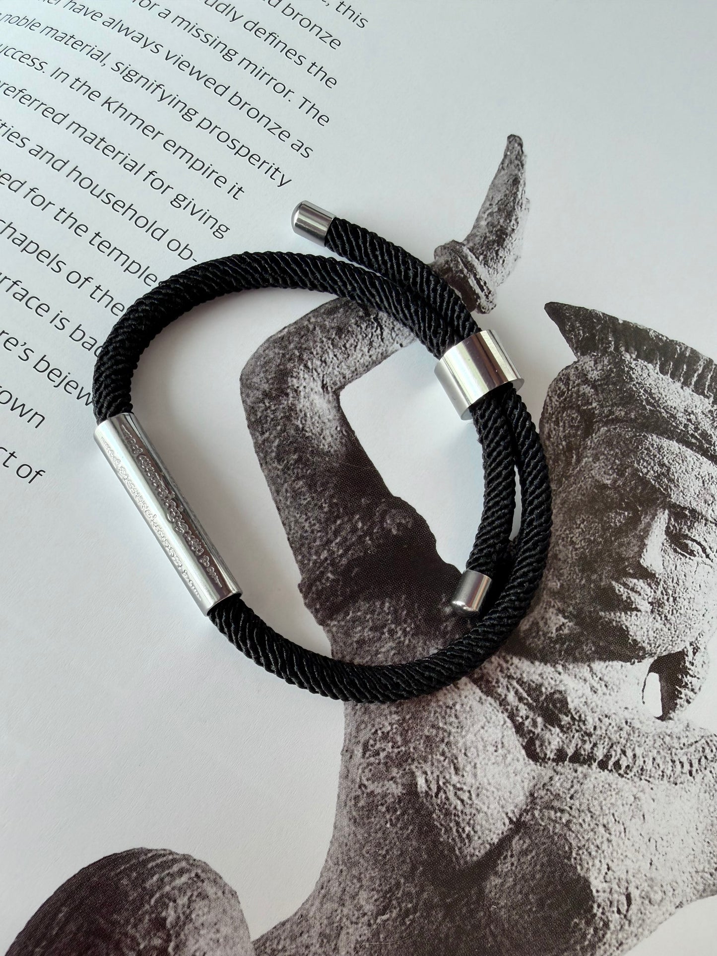 Luxe Sacred Yantra Bracelet - Battambang Black & Silver
