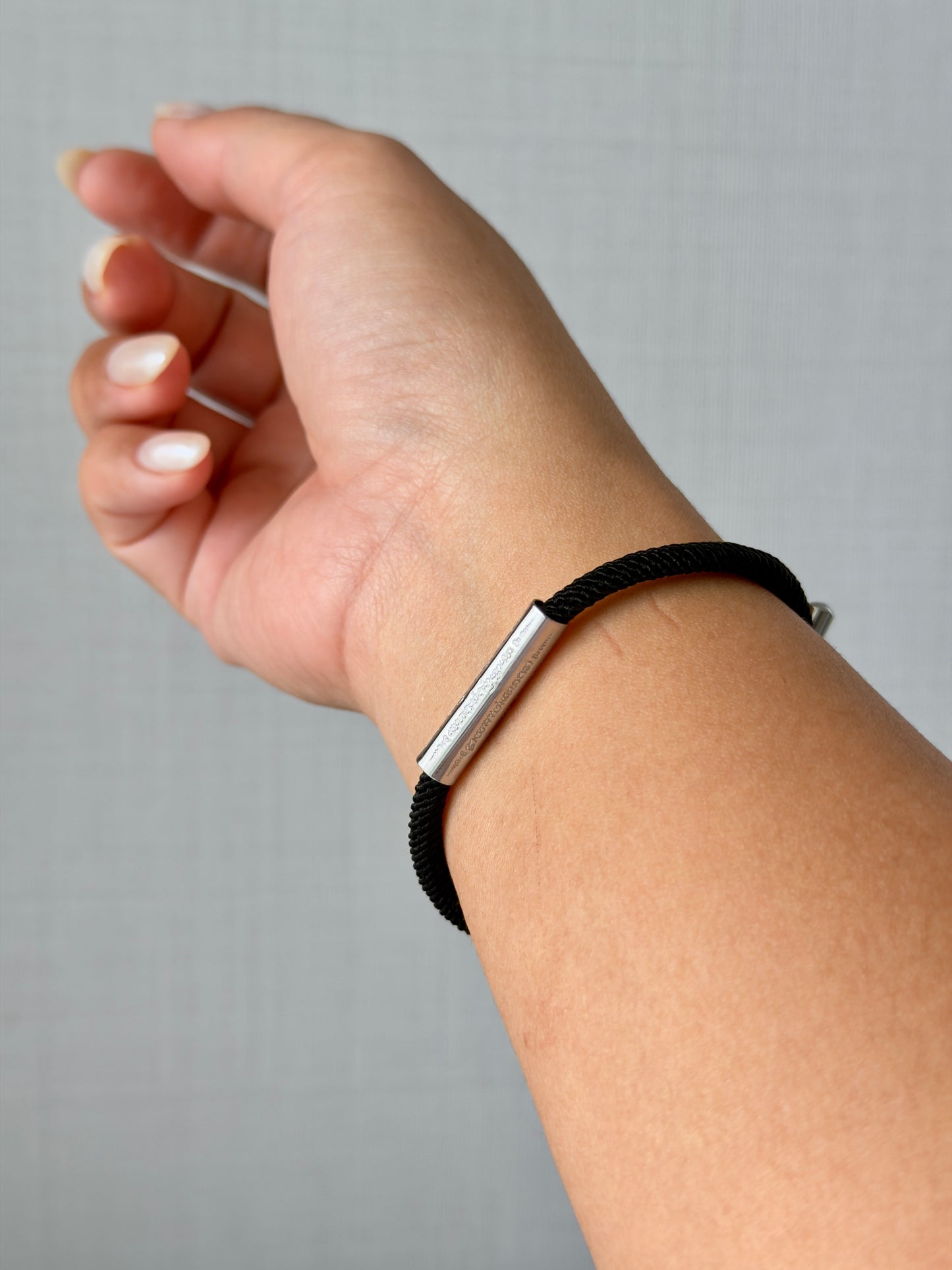 Luxe Sacred Yantra Bracelet - Battambang Black & Silver