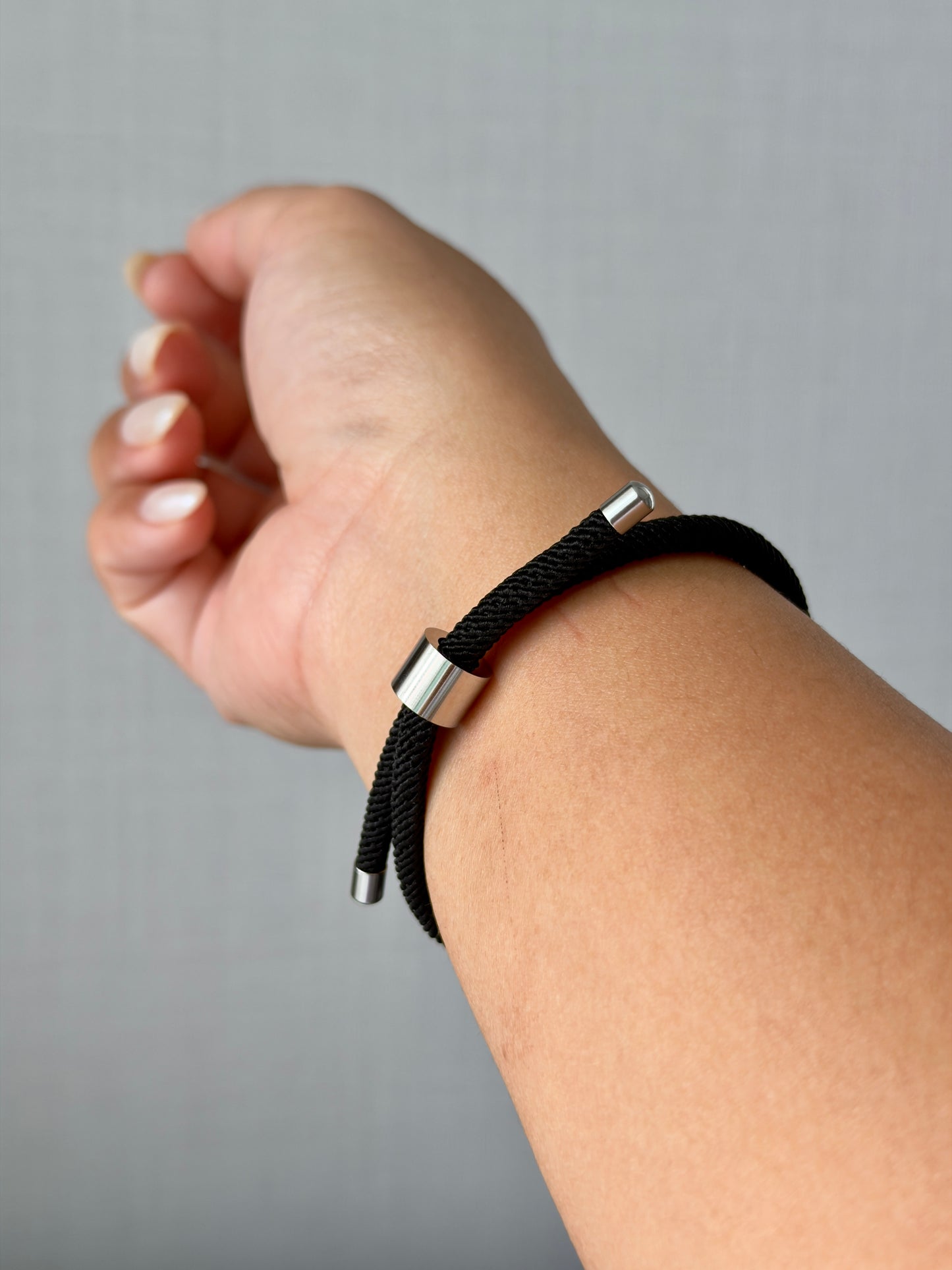 Luxe Sacred Yantra Bracelet - Battambang Black & Silver