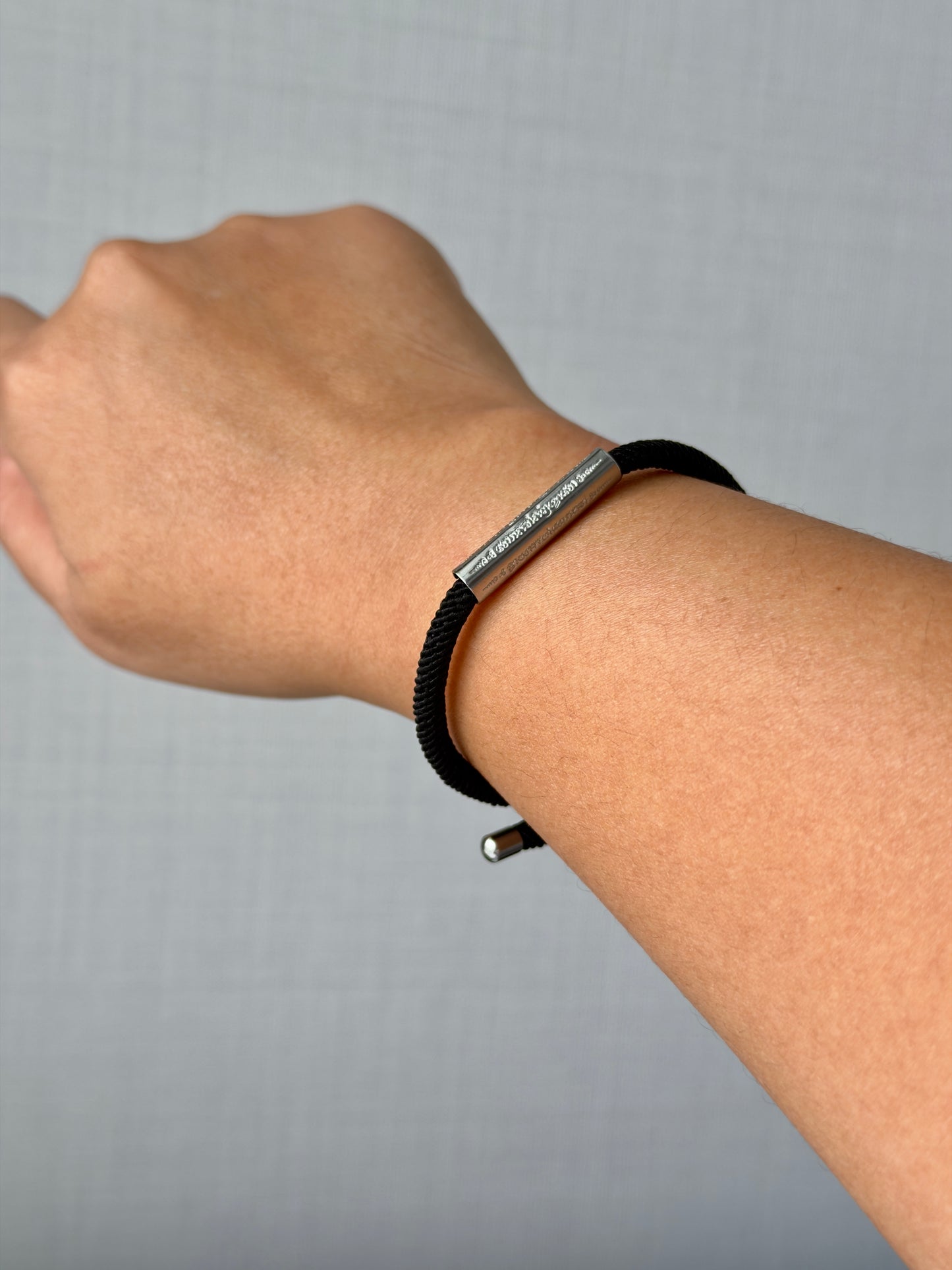 Luxe Sacred Yantra Bracelet - Battambang Black & Silver