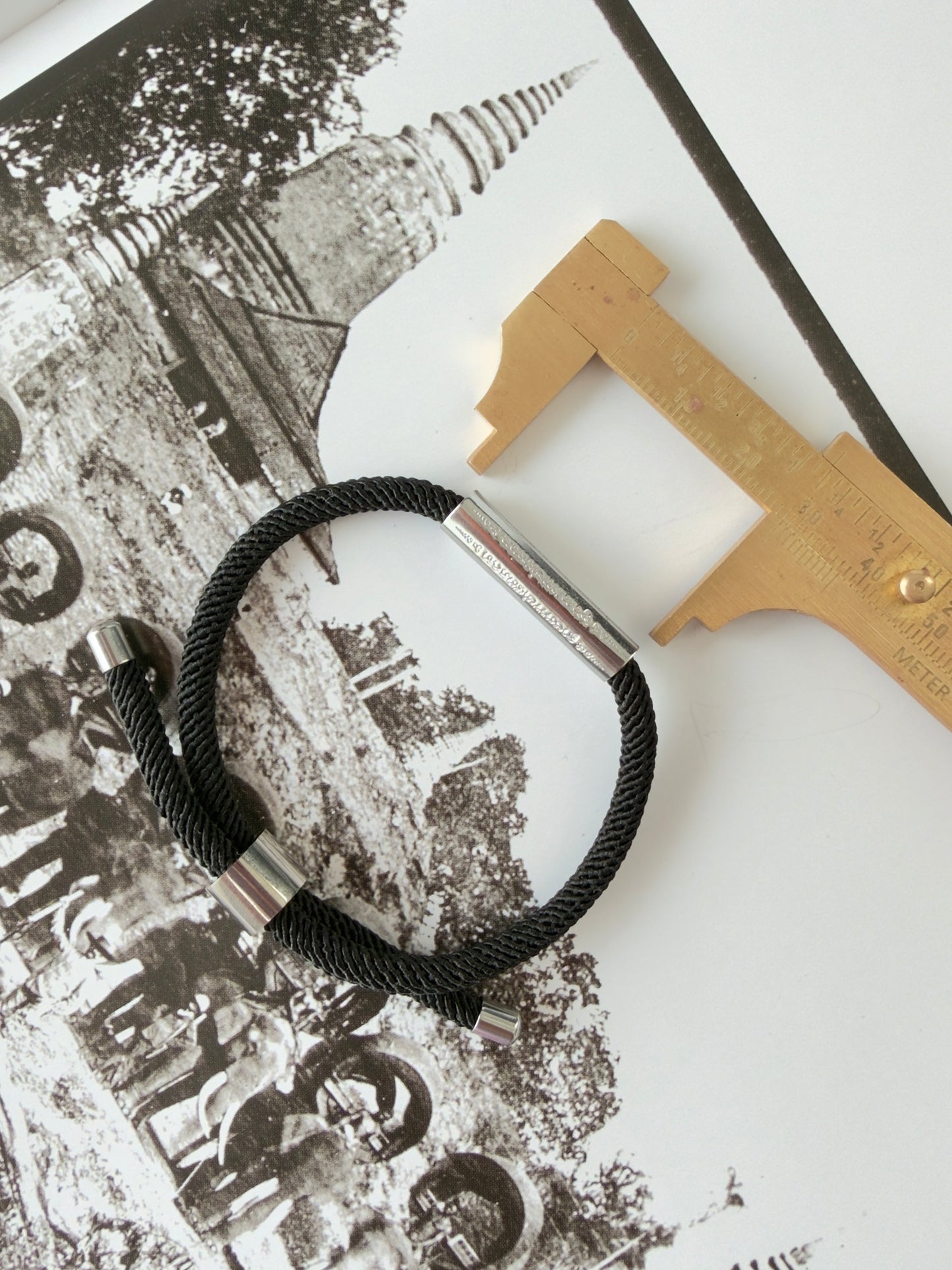 Luxe Sacred Yantra Bracelet - Battambang Black & Silver
