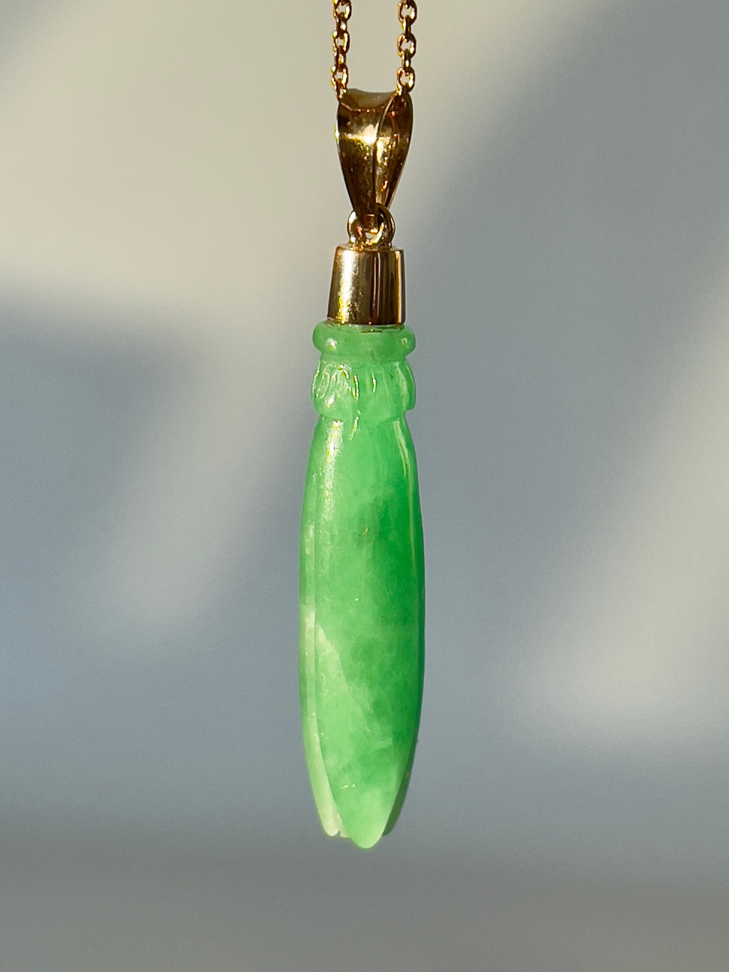 Jade Pka Champa Pendant 18k Gold #884