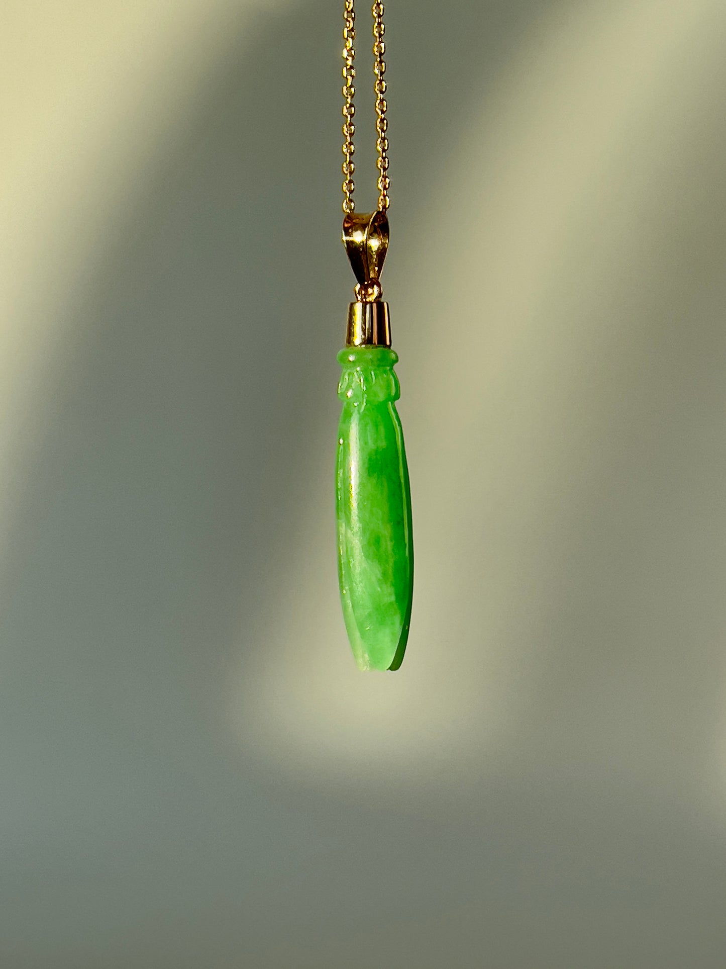Jade Pka Champa Pendant 18k Gold #884