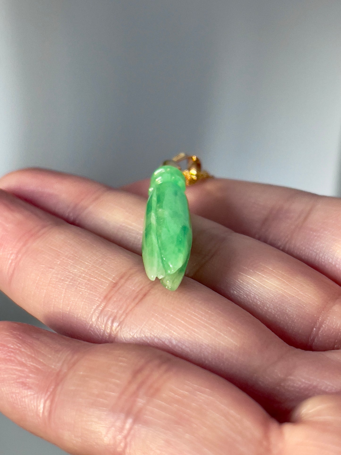 Jade Pka Champa Pendant 18k Gold #884