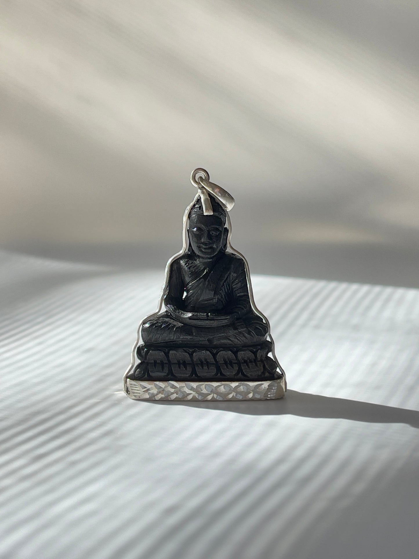 Blackwood Buddha Pendant in Silver #172