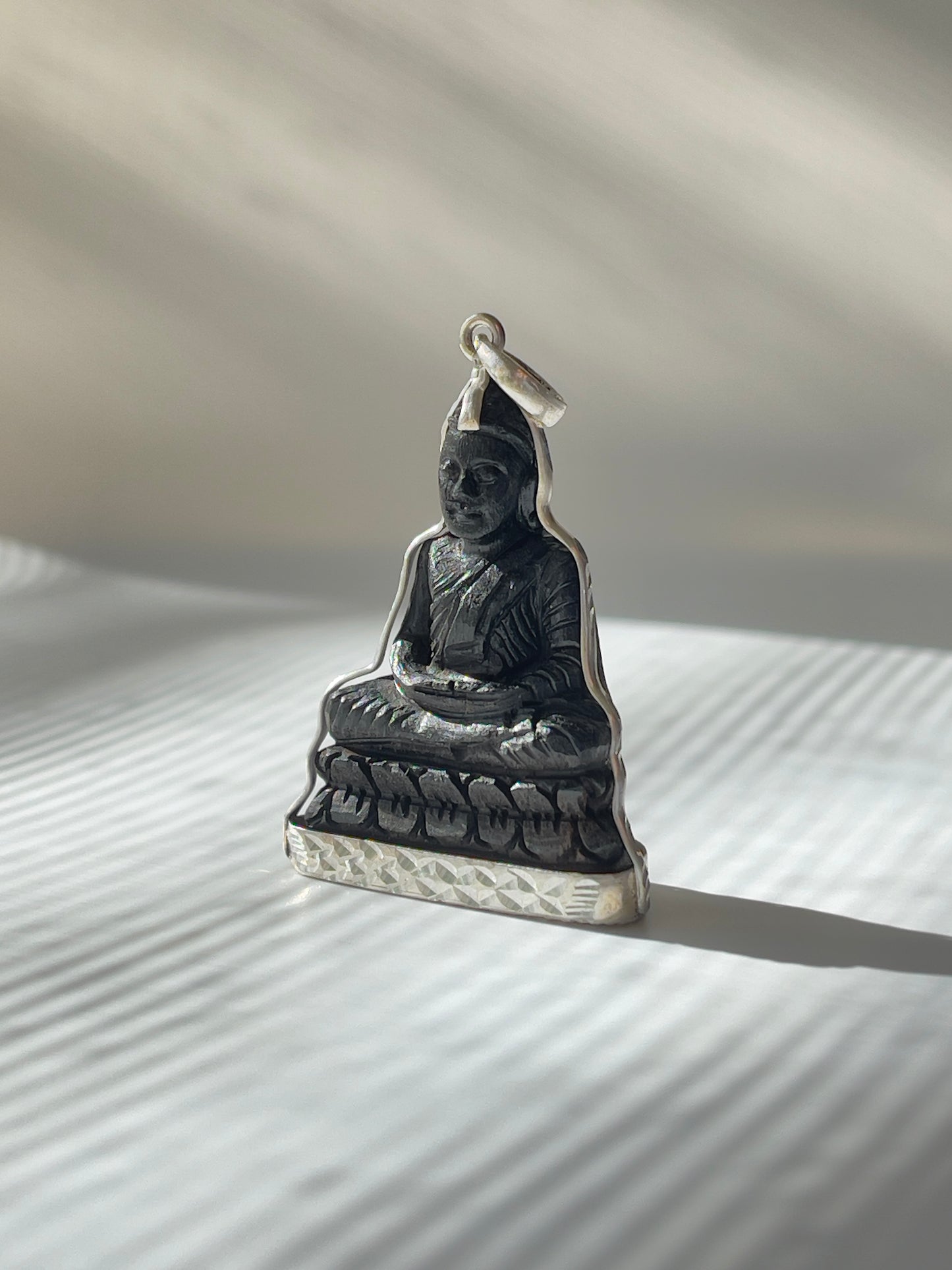 Blackwood Buddha Pendant in Silver #172