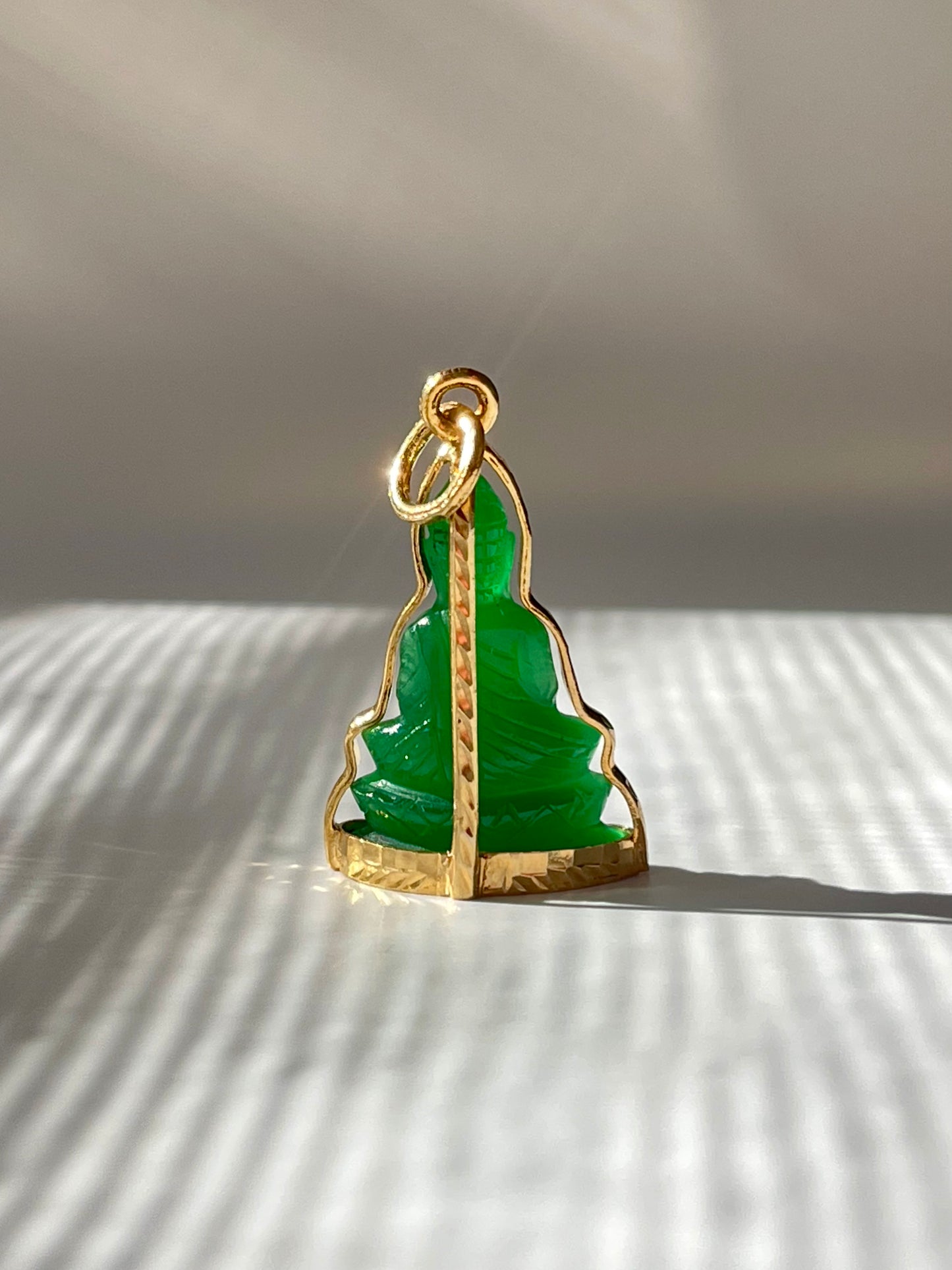 Gold Plated Green Buddha #205