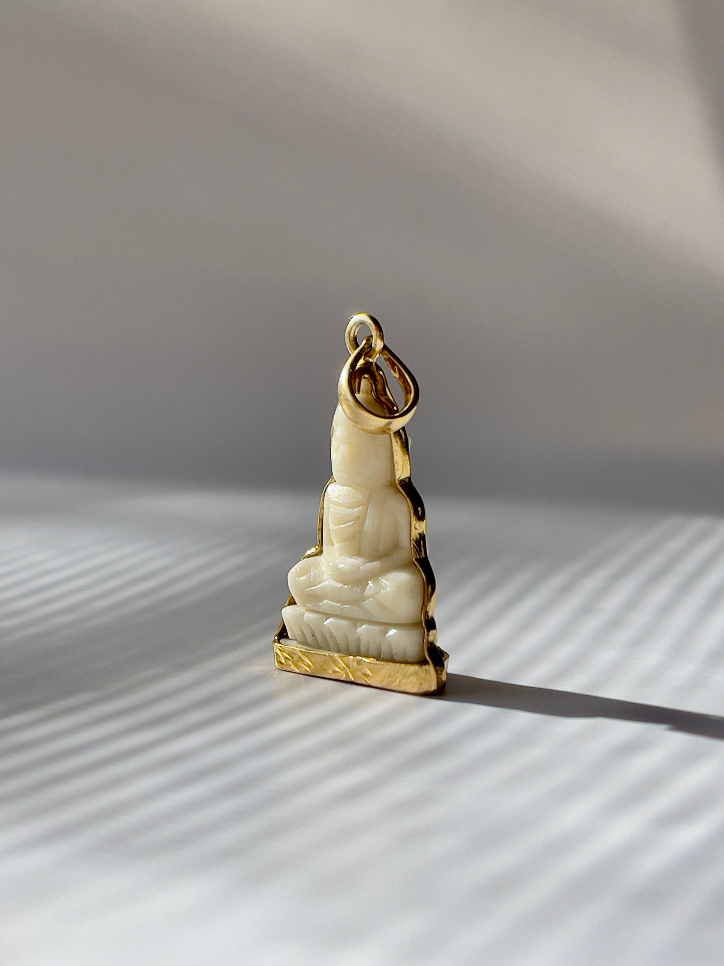 Gold Plated Cow Bone Buddha #261