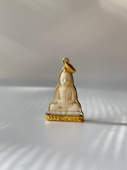 Gold Plated Cow Bone Buddha #262