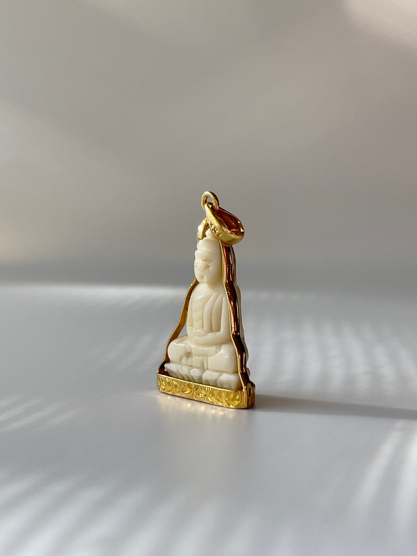 Gold Plated Cow Bone Buddha #262