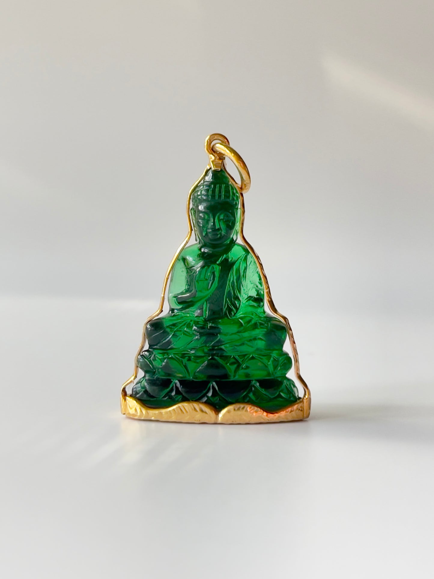 Gold Plated Green Buddha #269