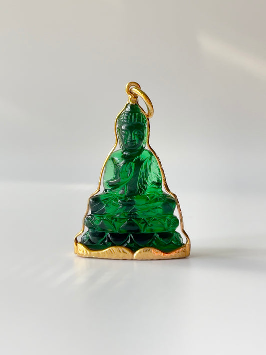 Gold Plated Green Buddha #269